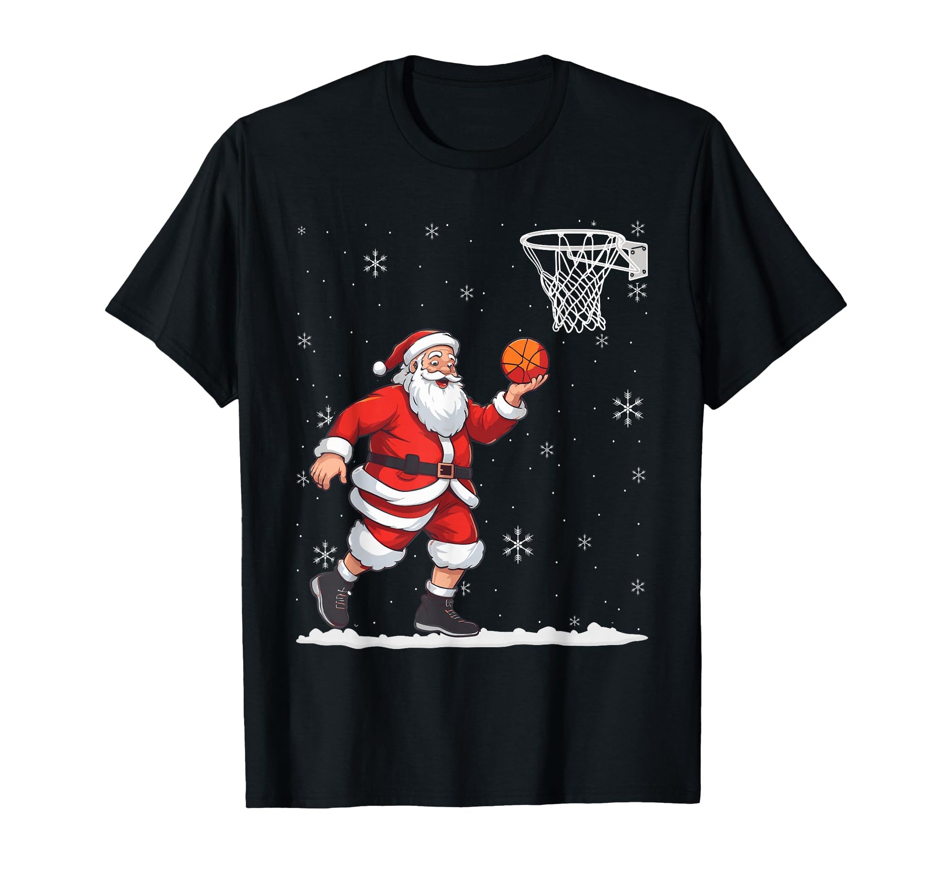 Basketball Basketball Santa Claus T-Shirt - Custom Art Print Unisex - T-Shirt, Sweatshirt, Hoodie