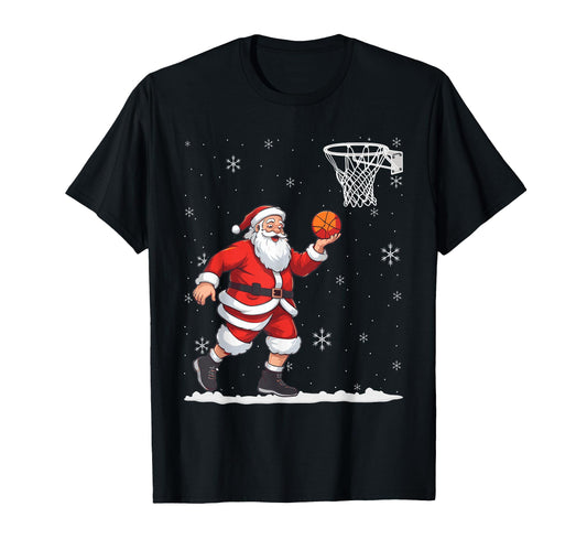 Basketball Basketball Santa Claus T-Shirt - Custom Art Print Unisex - T-Shirt, Sweatshirt, Hoodie
