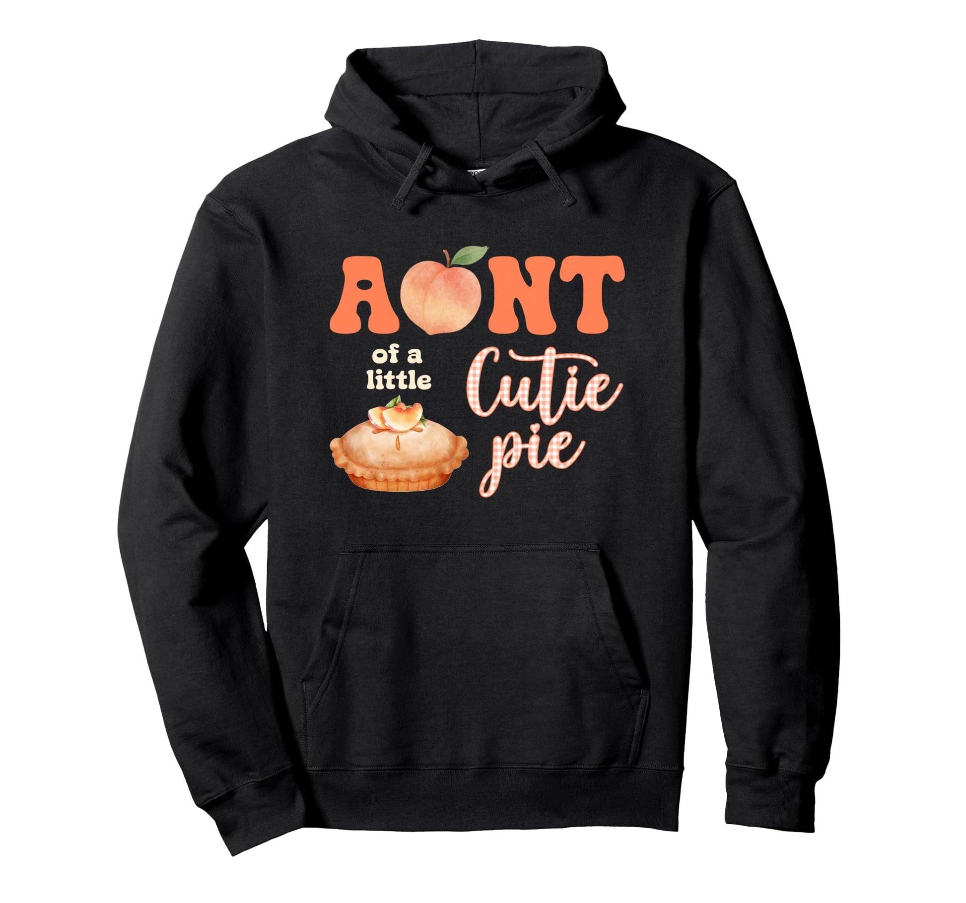 Aunt Little Cutie Peach Pie Bow Hoodie - Streetwear Style for Adults - T-Shirt, Sweatshirt, Hoodie