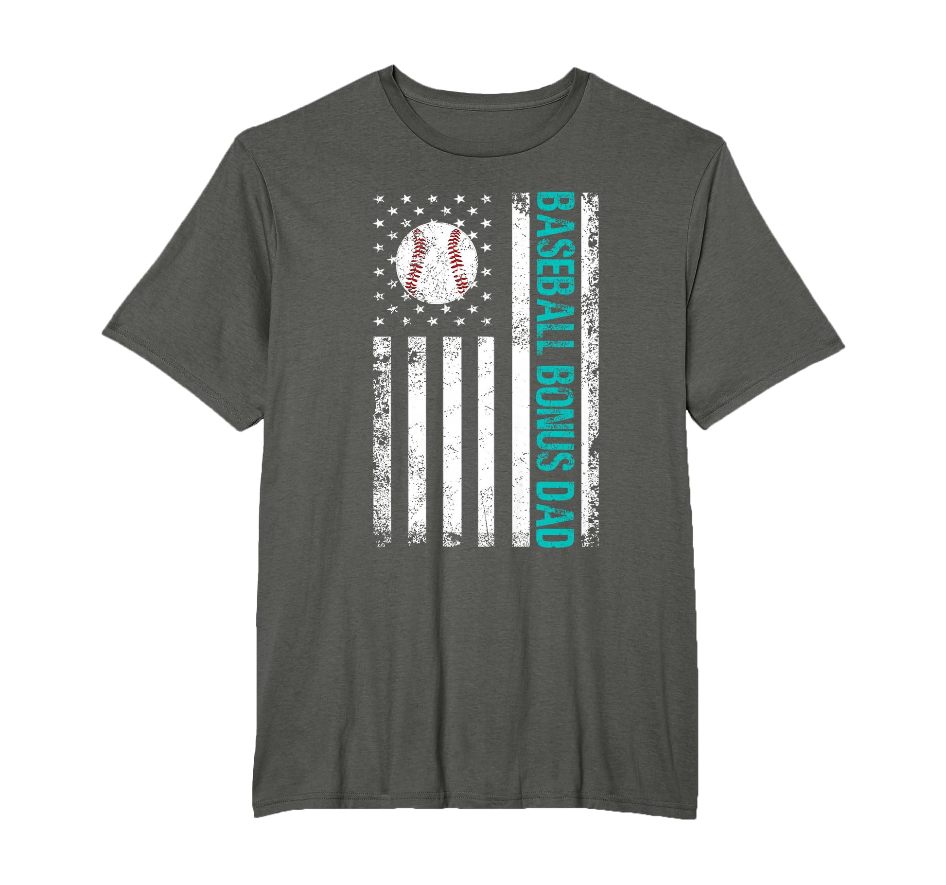 Baseball Bonus Dad Us Flag Best Baseball T-Shirt - Minimalist Print Unisex - T-Shirt, Sweatshirt, Hoodie