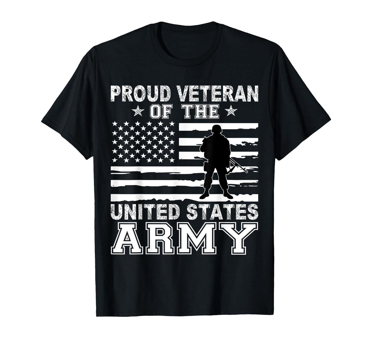 Proud Veteran Us Usa United States T-Shirt - Fun Novelty Design Men Women - T-Shirt, Sweatshirt, Hoodie