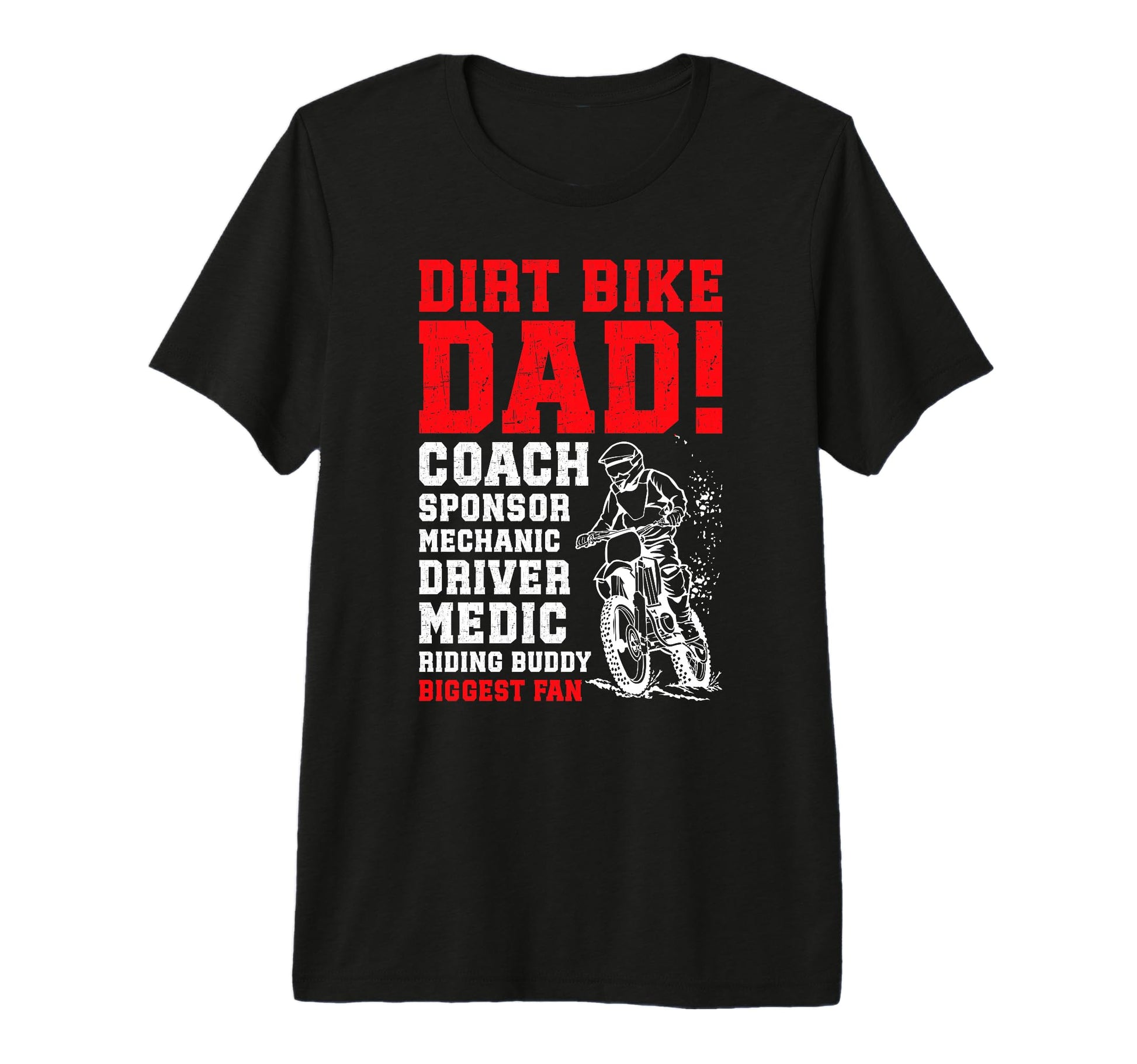 Mens Dirt Bike Dad Definition Dirt T-Shirt - Minimalist Print for Adults - T-Shirt, Sweatshirt, Hoodie