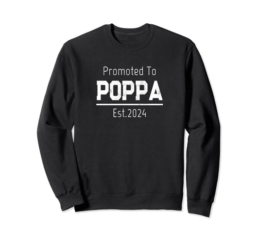 1St Time Grandpa Promoted To Poppa Sweatshirt - Aesthetic Graphic Unisex - T-Shirt, Sweatshirt, Hoodie