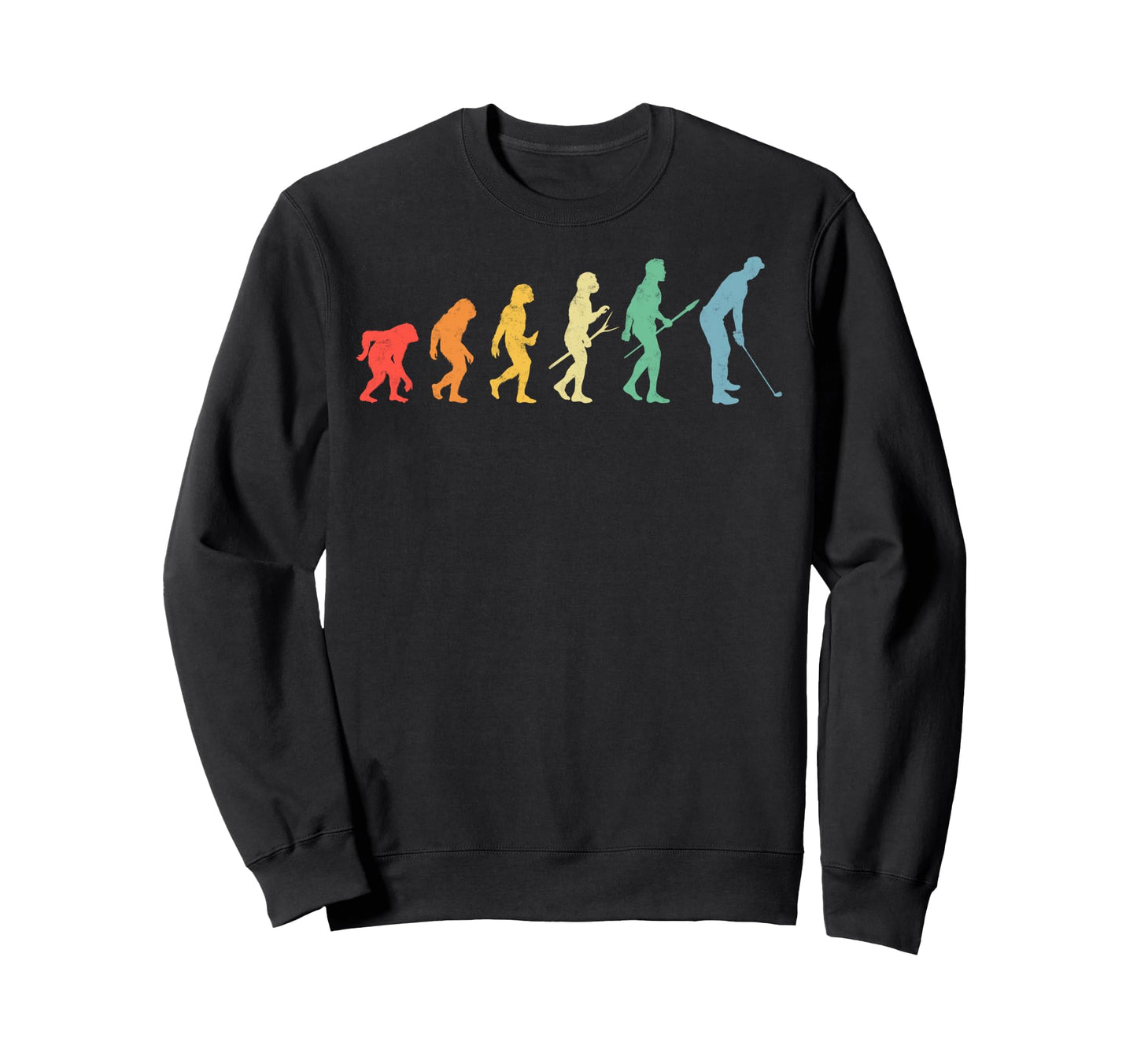 Evolution Golf Player Vibes Sweatshirt - Minimalist Print for Adults - T-Shirt, Sweatshirt, Hoodie