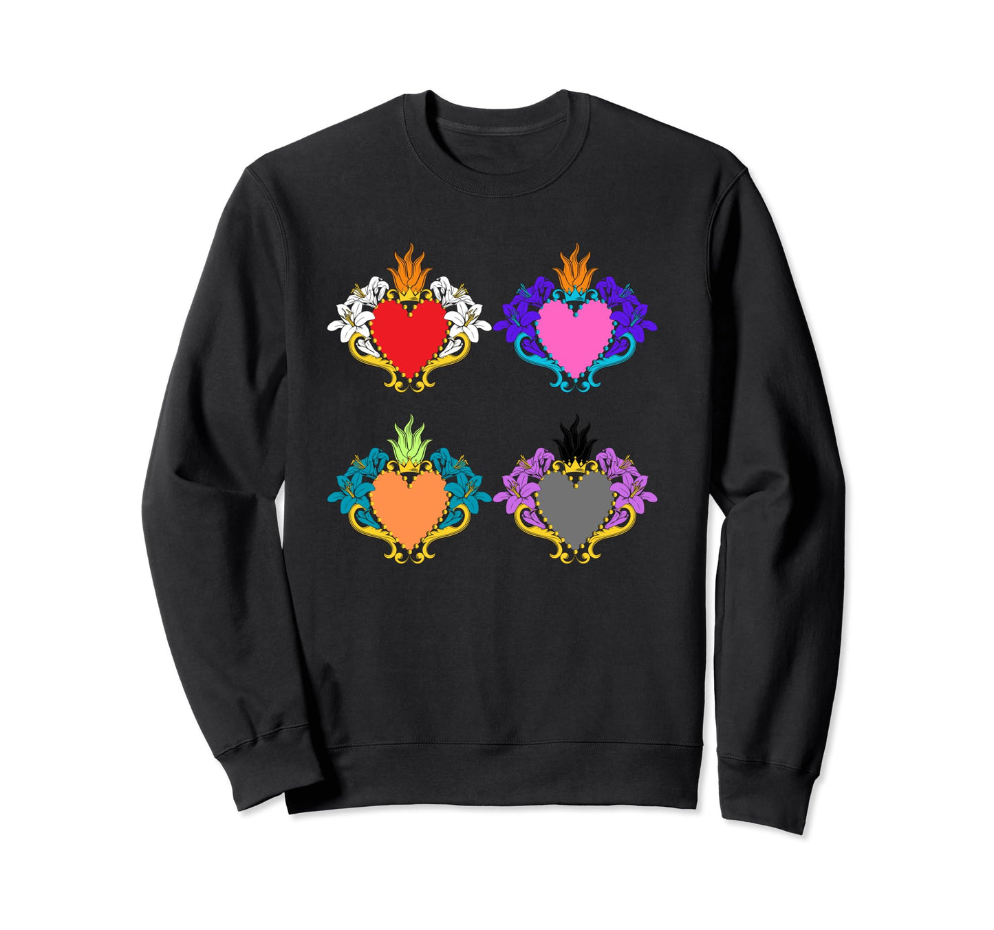 Sacred Heart Mexican Pop Art Sagrado Sweatshirt - Unique Graphic Unisex - T-Shirt, Sweatshirt, Hoodie
