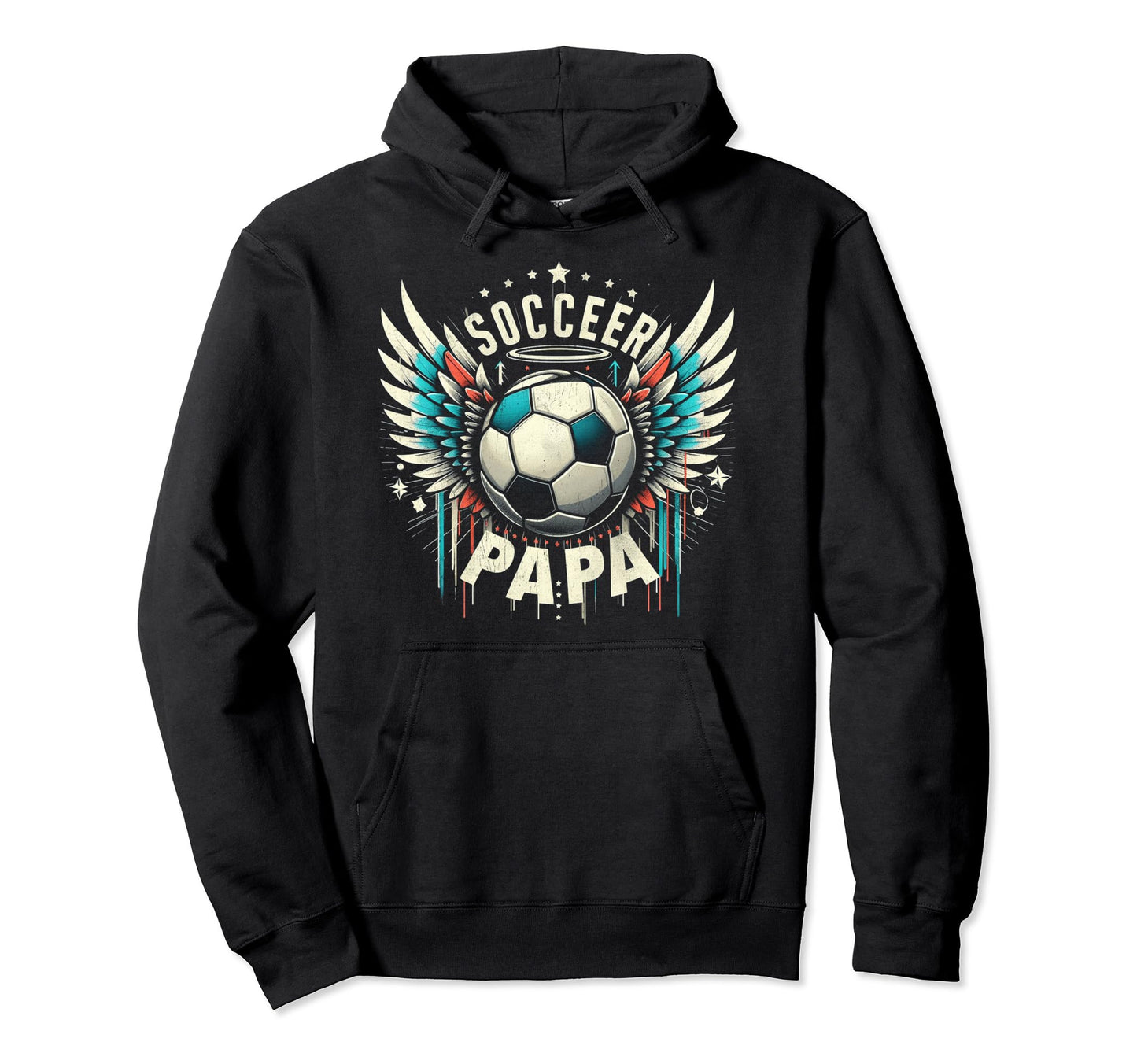 Soccer Papa Family Matching Dad Hoodie - Casual Everyday Wear Unisex - T-Shirt, Sweatshirt, Hoodie