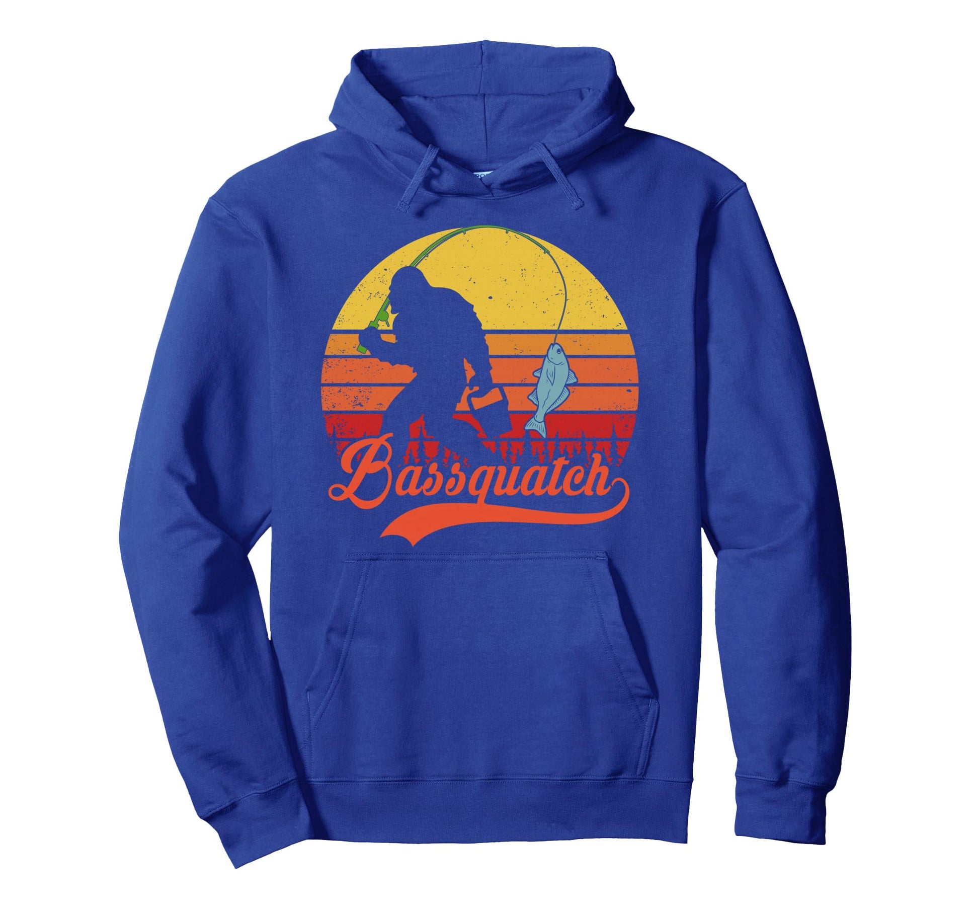 Bigfoot Fishing Funny Bassquatch Bass Hoodie - Streetwear Style Men Women - T-Shirt, Sweatshirt, Hoodie