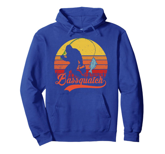 Bigfoot Fishing Funny Bassquatch Bass Hoodie - Streetwear Style Men Women - T-Shirt, Sweatshirt, Hoodie