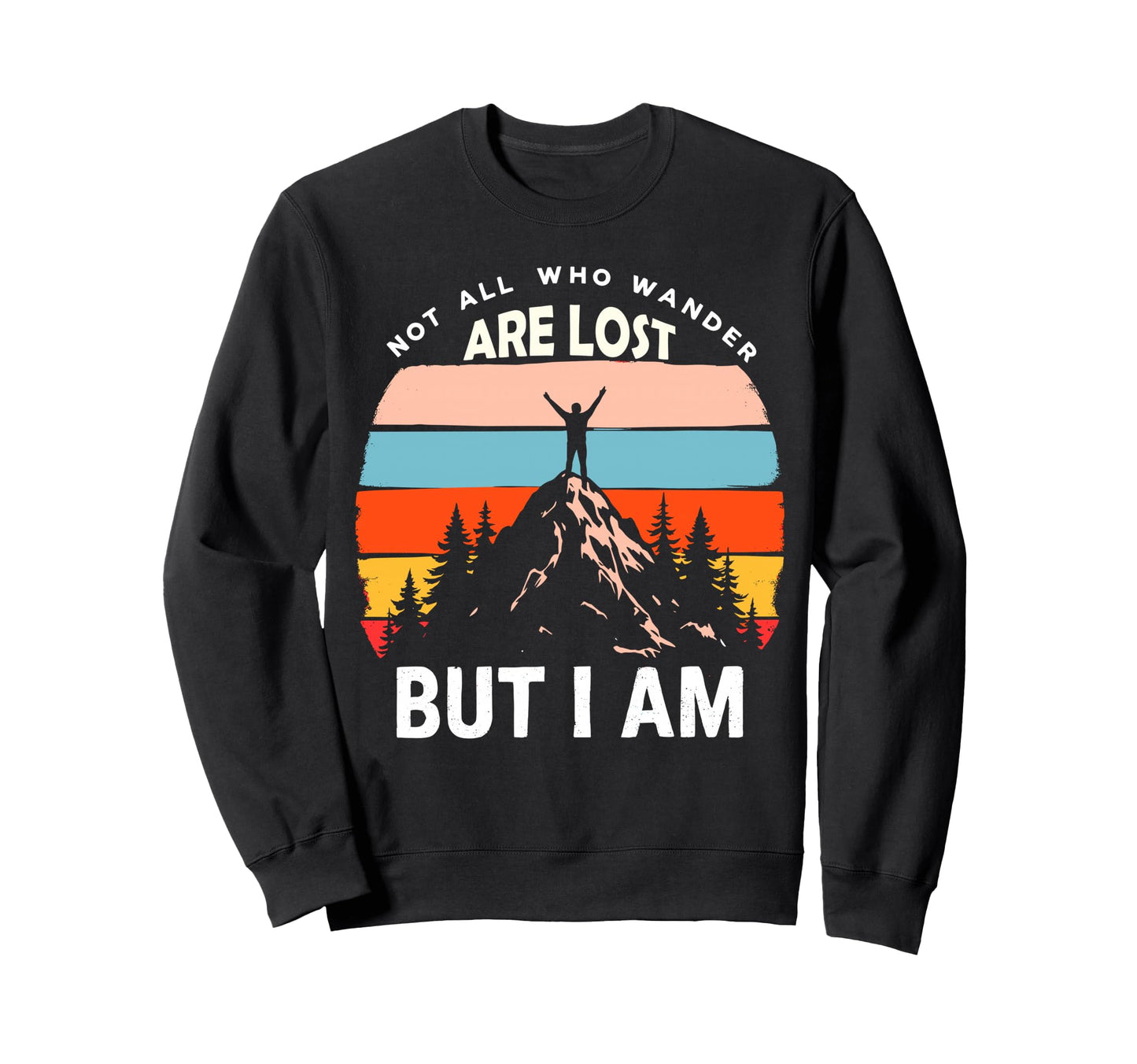 Not All Who Wander Lost But I Am Sweatshirt - Minimalist Print Men Women - T-Shirt, Sweatshirt, Hoodie