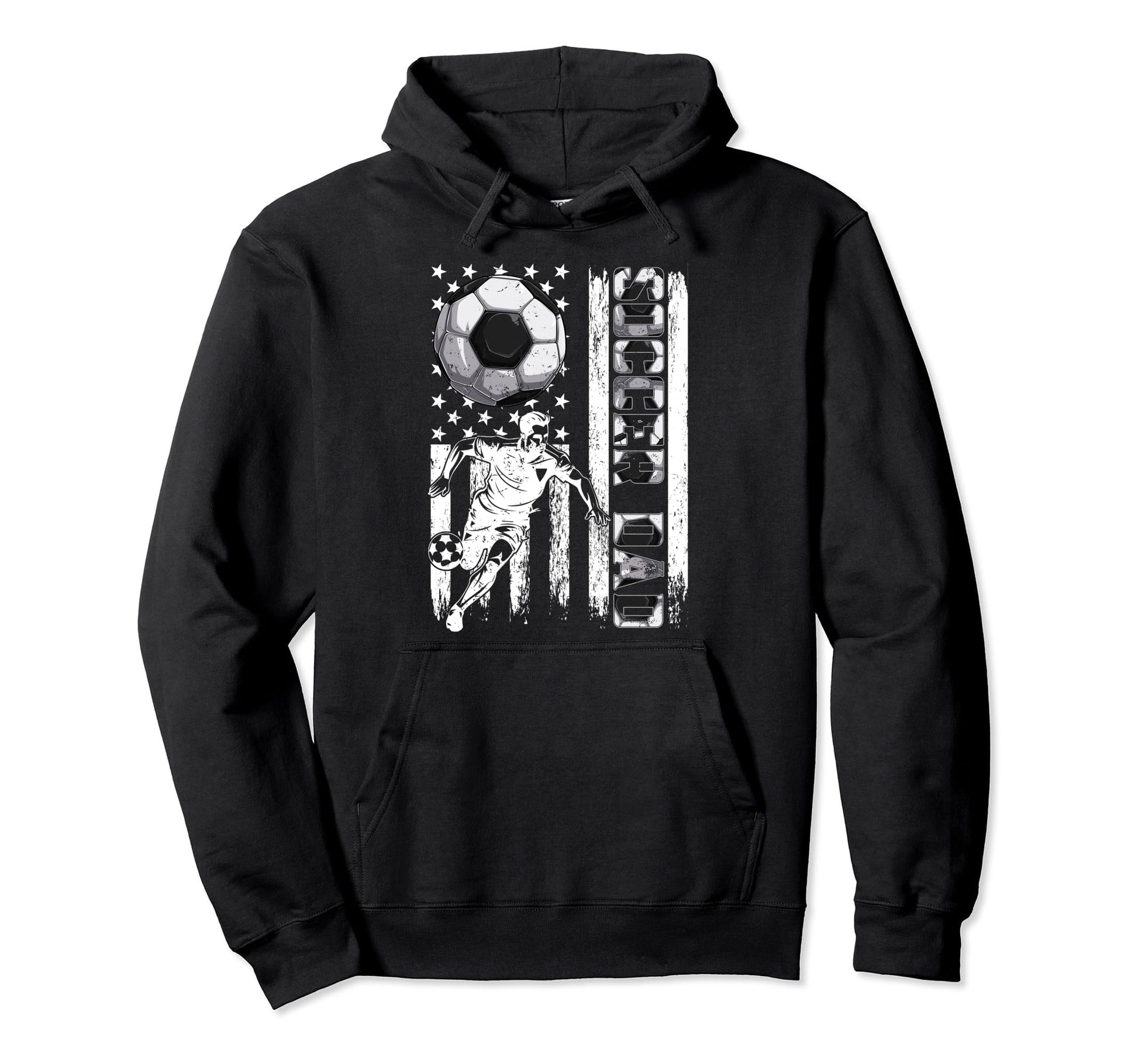 Soccer Dad Soccer Lover Fan Usa Flag Hoodie - Aesthetic Graphic for Adults - T-Shirt, Sweatshirt, Hoodie