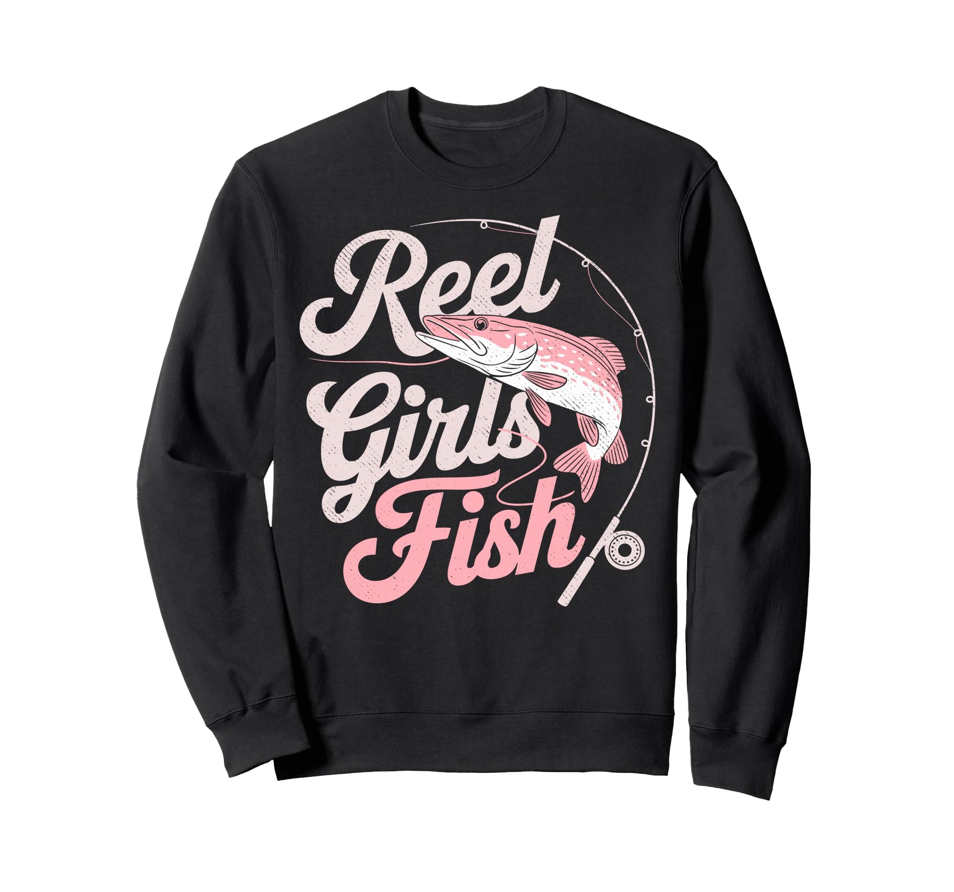 Reel Fish Fisher Mom Bass Sweatshirt - Fun Novelty Design Men Women - T-Shirt, Sweatshirt, Hoodie