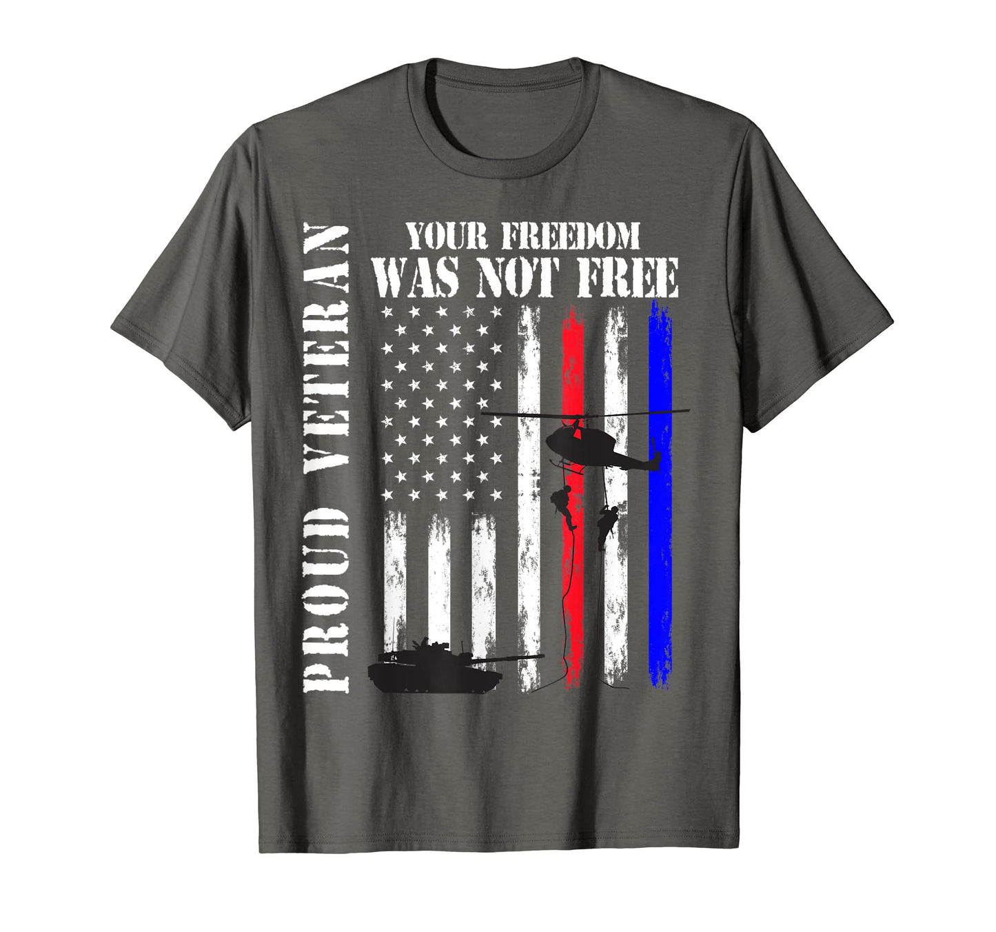 Proud Veteran Dad Freedom Military T-Shirt - Casual Everyday Wear Unisex - T-Shirt, Sweatshirt, Hoodie