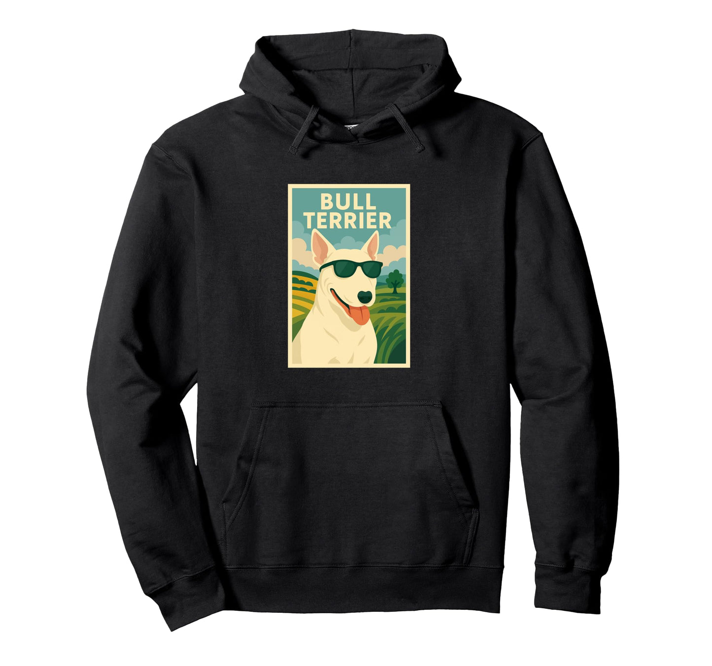 Bull Terrier Art Minimalist Pop Hoodie - Casual Everyday Wear Men Women - T-Shirt, Sweatshirt, Hoodie