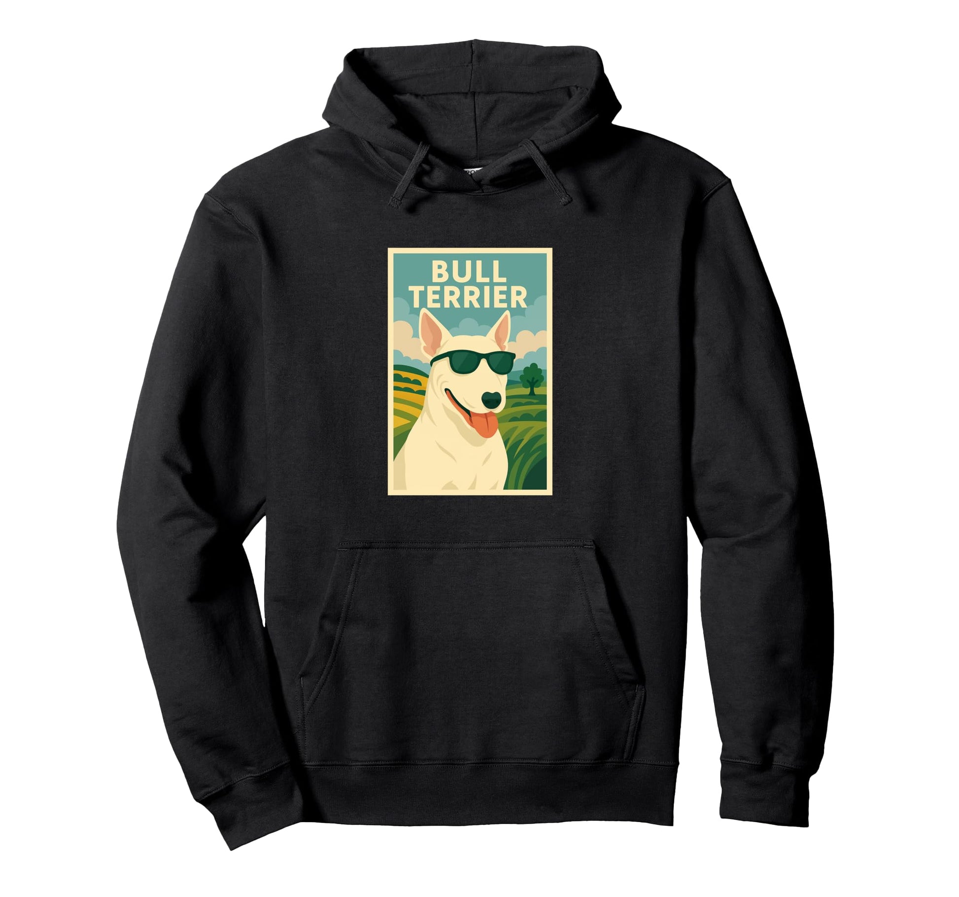 Bull Terrier Art Minimalist Pop Hoodie - Casual Everyday Wear Men Women - T-Shirt, Sweatshirt, Hoodie