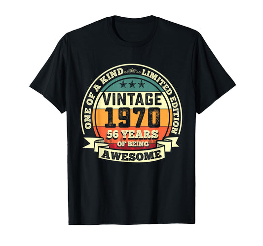 56Th Birthday Gift 56 Years Being Awesome T-Shirt - Graphic Print Unisex - T-Shirt, Sweatshirt, Hoodie