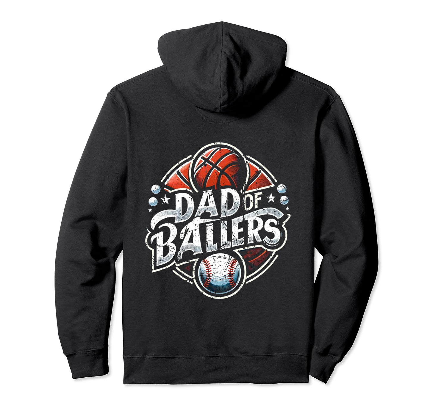 Dad Ballers Basketball Funny Baseball Hoodie - Aesthetic Graphic Men Women - T-Shirt, Sweatshirt, Hoodie