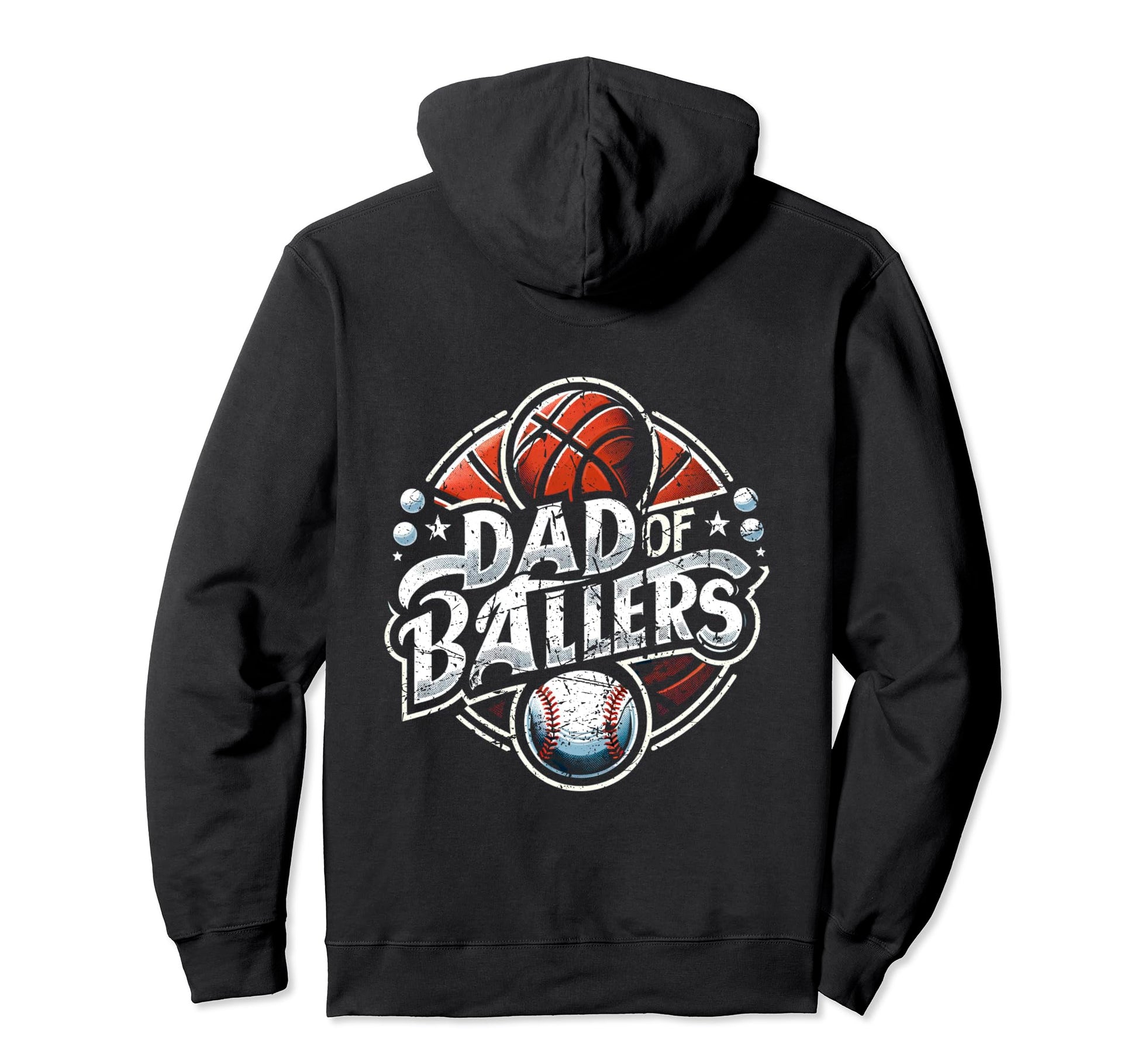 Dad Ballers Basketball Funny Baseball Hoodie - Aesthetic Graphic Men Women - T-Shirt, Sweatshirt, Hoodie
