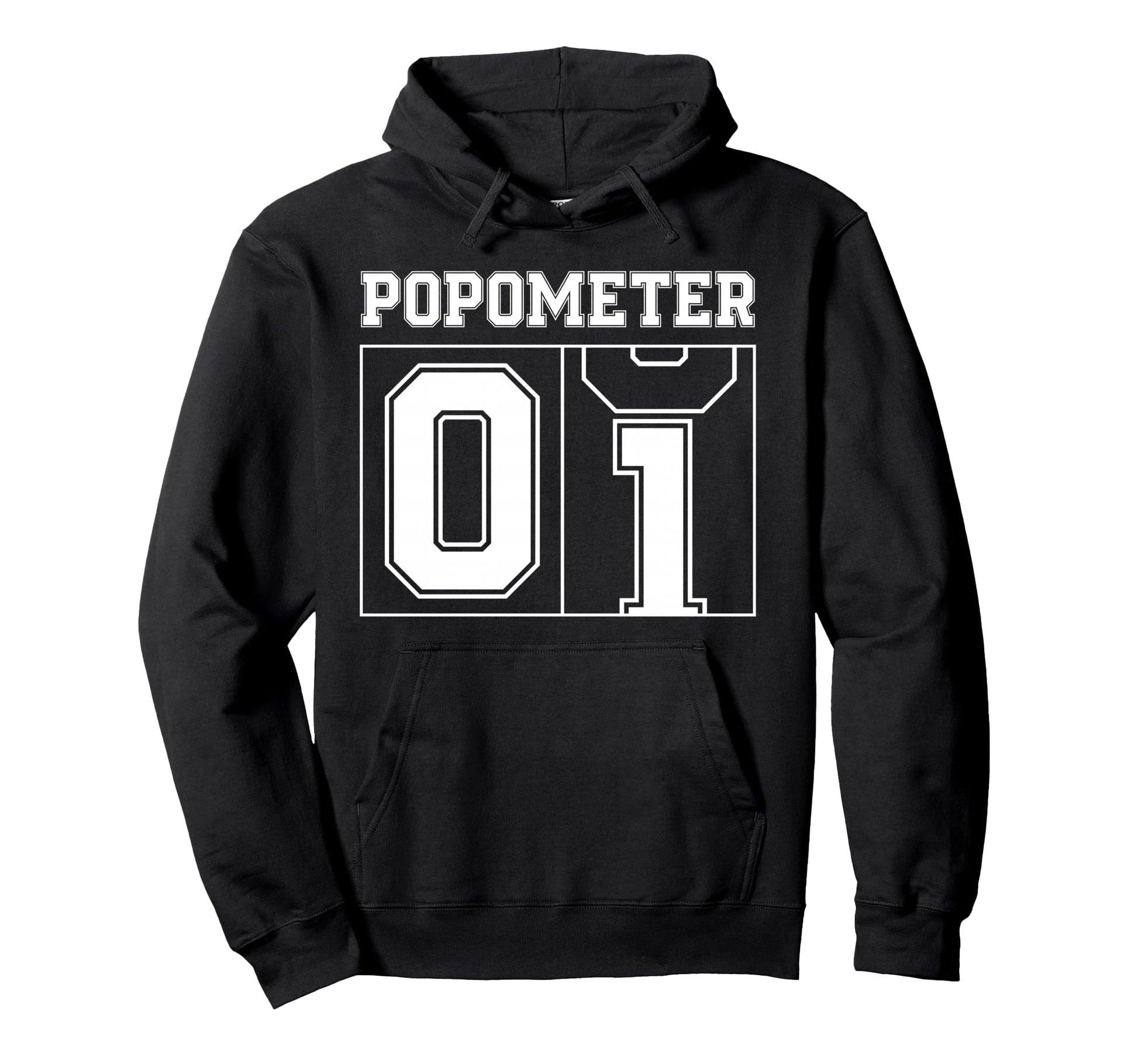 Popometer Promoted To Grandpa Est Hoodie - Fun Novelty Design for Adults - T-Shirt, Sweatshirt, Hoodie