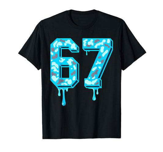 67 Drip Camo Gamma Blue Matching T-Shirt - Unique Graphic Men Women - T-Shirt, Sweatshirt, Hoodie