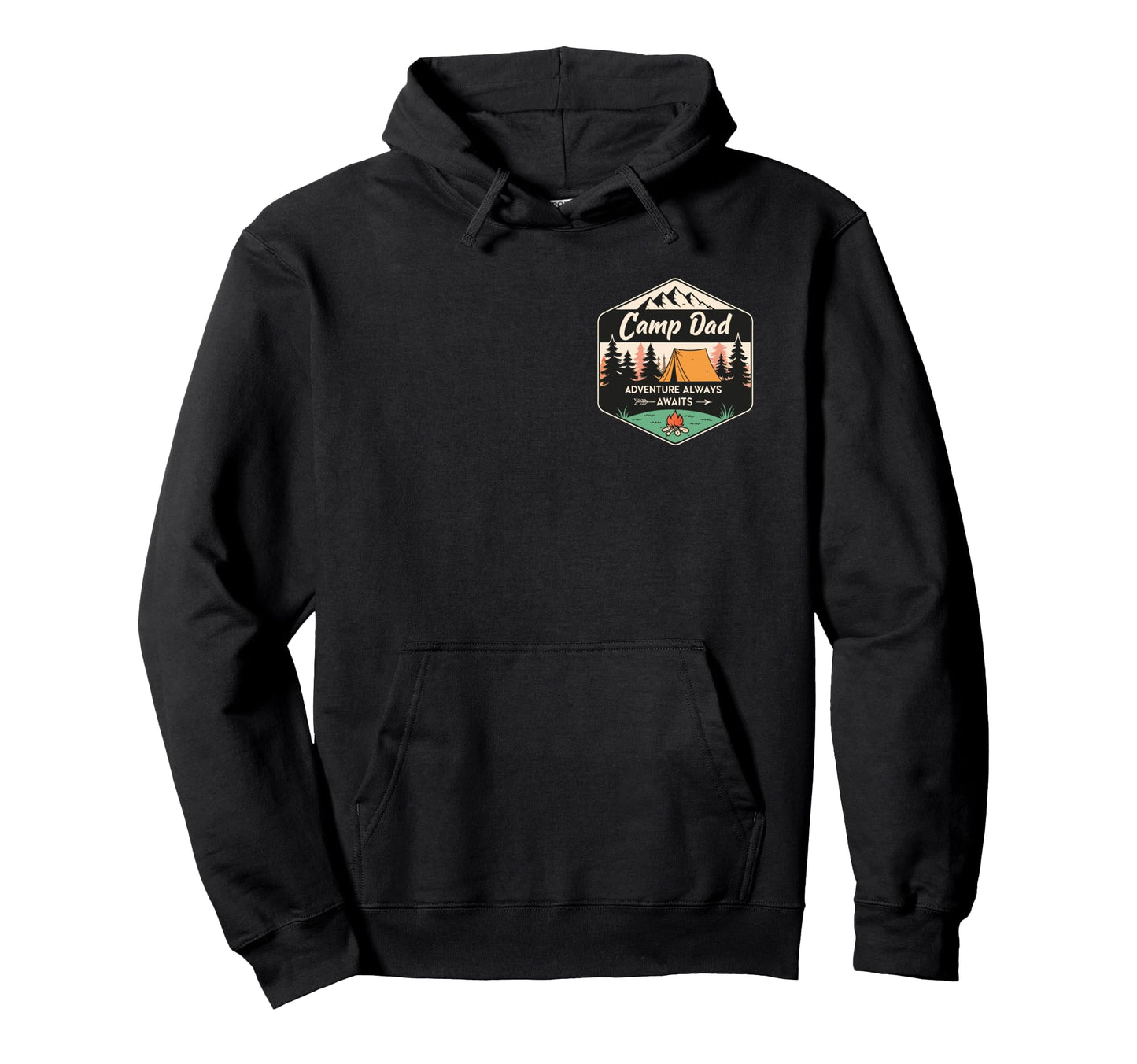 Camp Dad Fathers Day Outdoor Hoodie - Casual Everyday Wear for Adults - T-Shirt, Sweatshirt, Hoodie