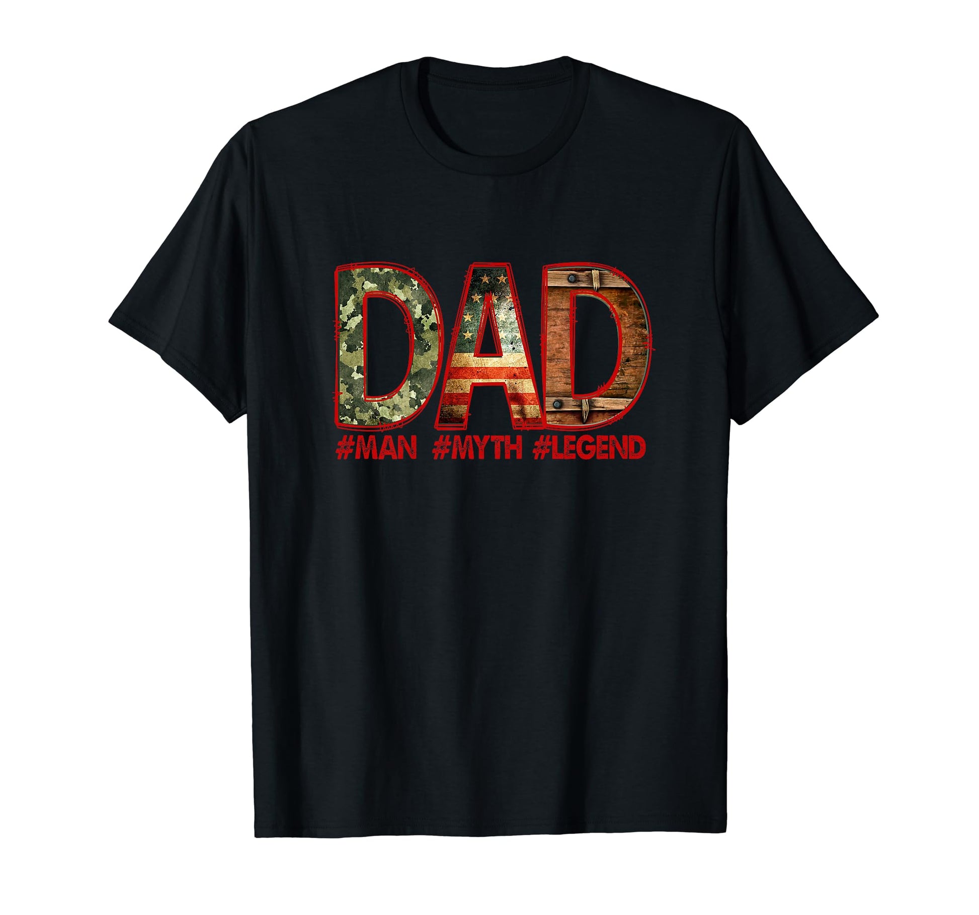 Fathers Day Patriotic Dad Myth Legend T-Shirt - Aesthetic Graphic Unisex - T-Shirt, Sweatshirt, Hoodie