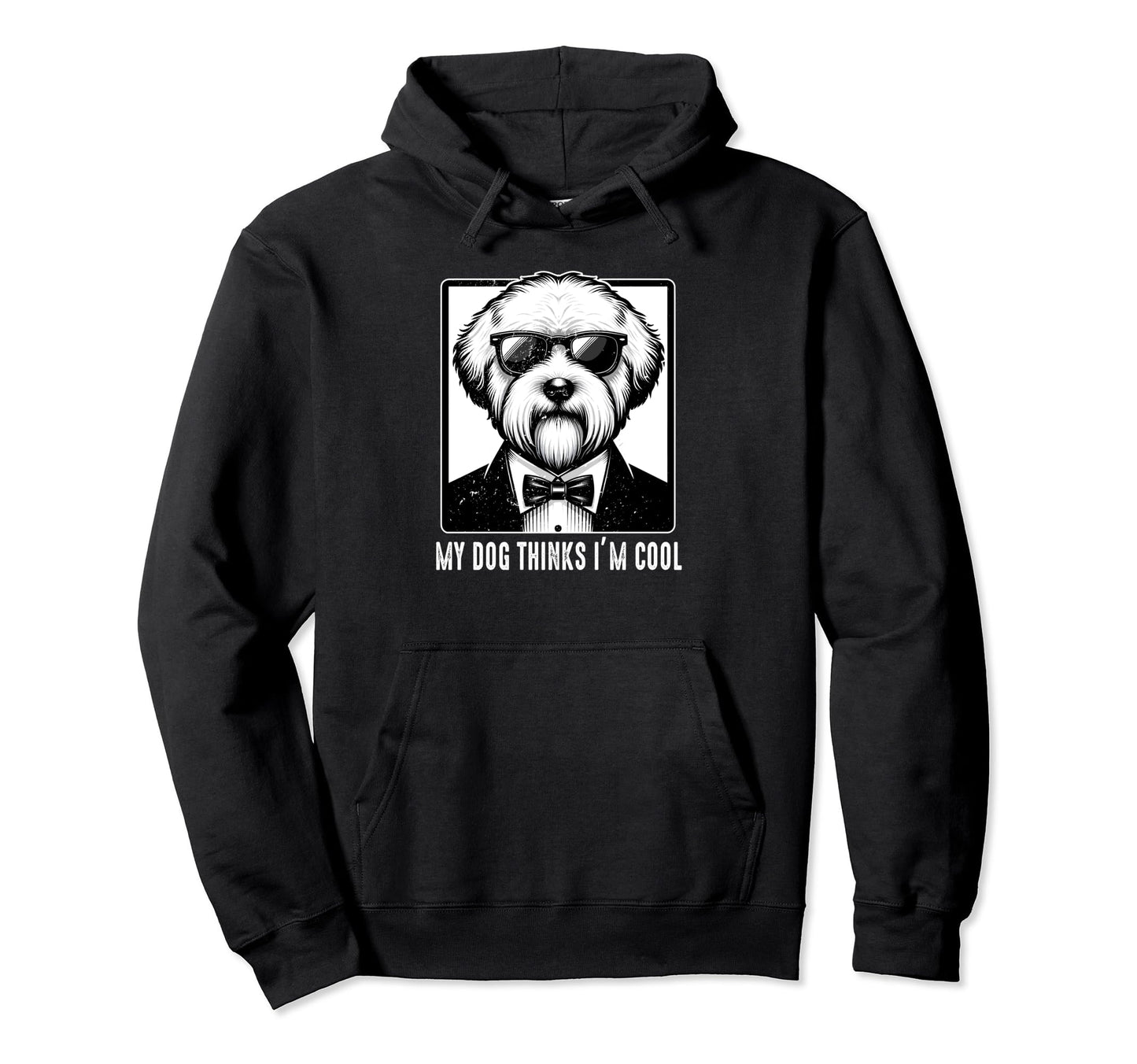 Old English Sheepdog Thinks Im Hoodie - Fun Novelty Design for Adults - T-Shirt, Sweatshirt, Hoodie
