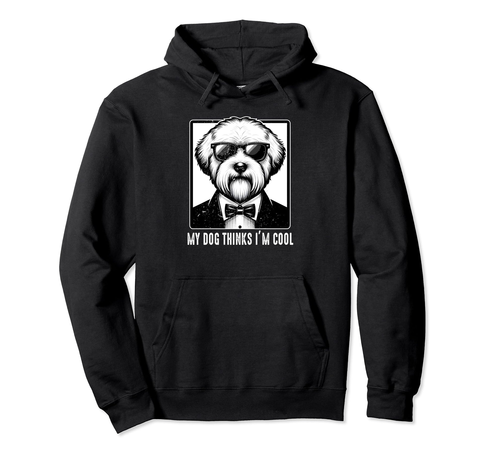Old English Sheepdog Thinks Im Hoodie - Fun Novelty Design for Adults - T-Shirt, Sweatshirt, Hoodie