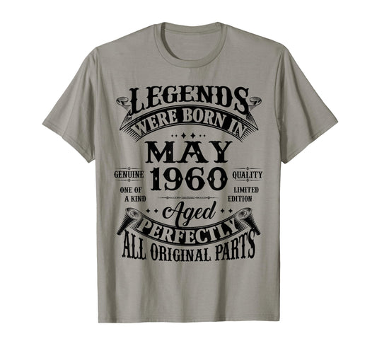 66Th Birthday Legends Born May 1960 66 T-Shirt - Trendy Graphic Men Women - T-Shirt, Sweatshirt, Hoodie