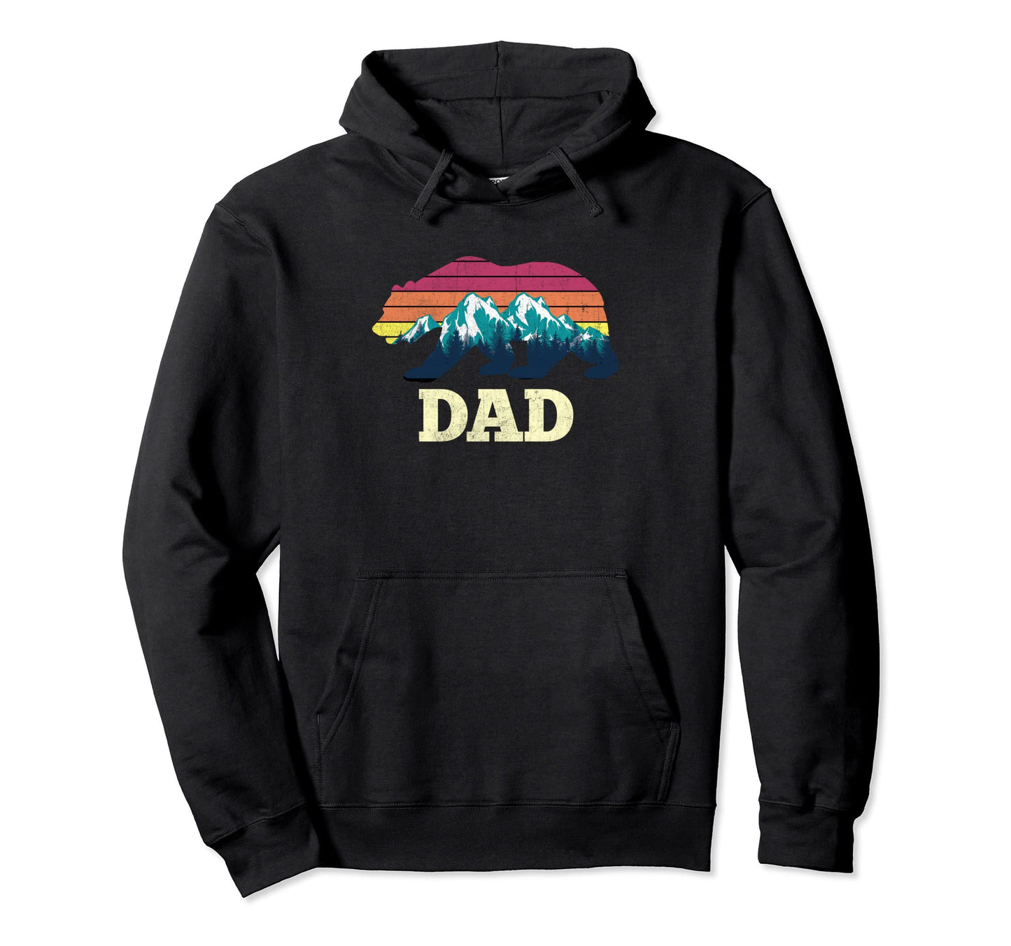 Dad Bear Papa Camping Mountain Fathers Hoodie - Unique Graphic for Adults - T-Shirt, Sweatshirt, Hoodie
