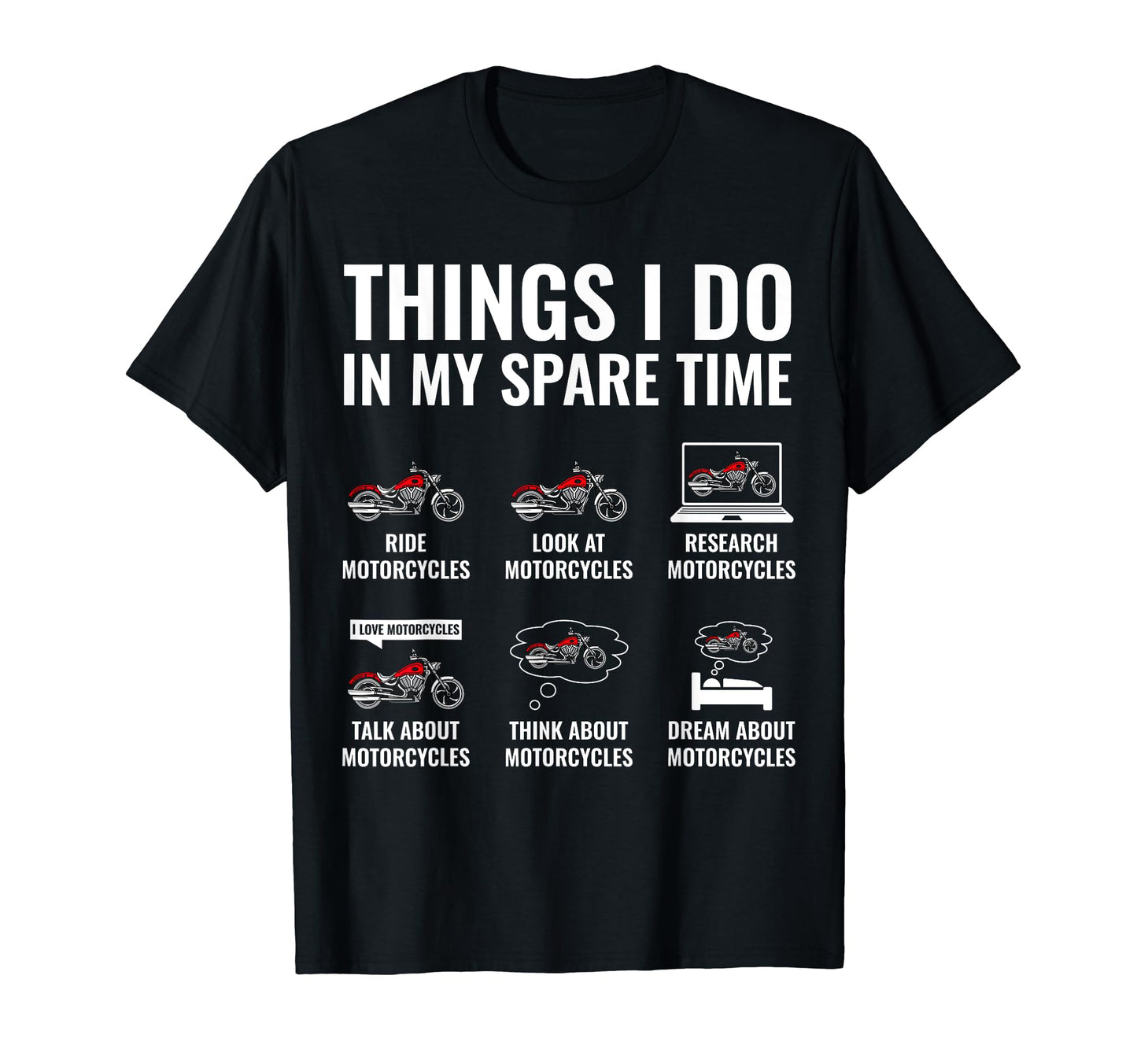 Things I Do My Spare Time Funny T-Shirt - Minimalist Print for Adults - T-Shirt, Sweatshirt, Hoodie