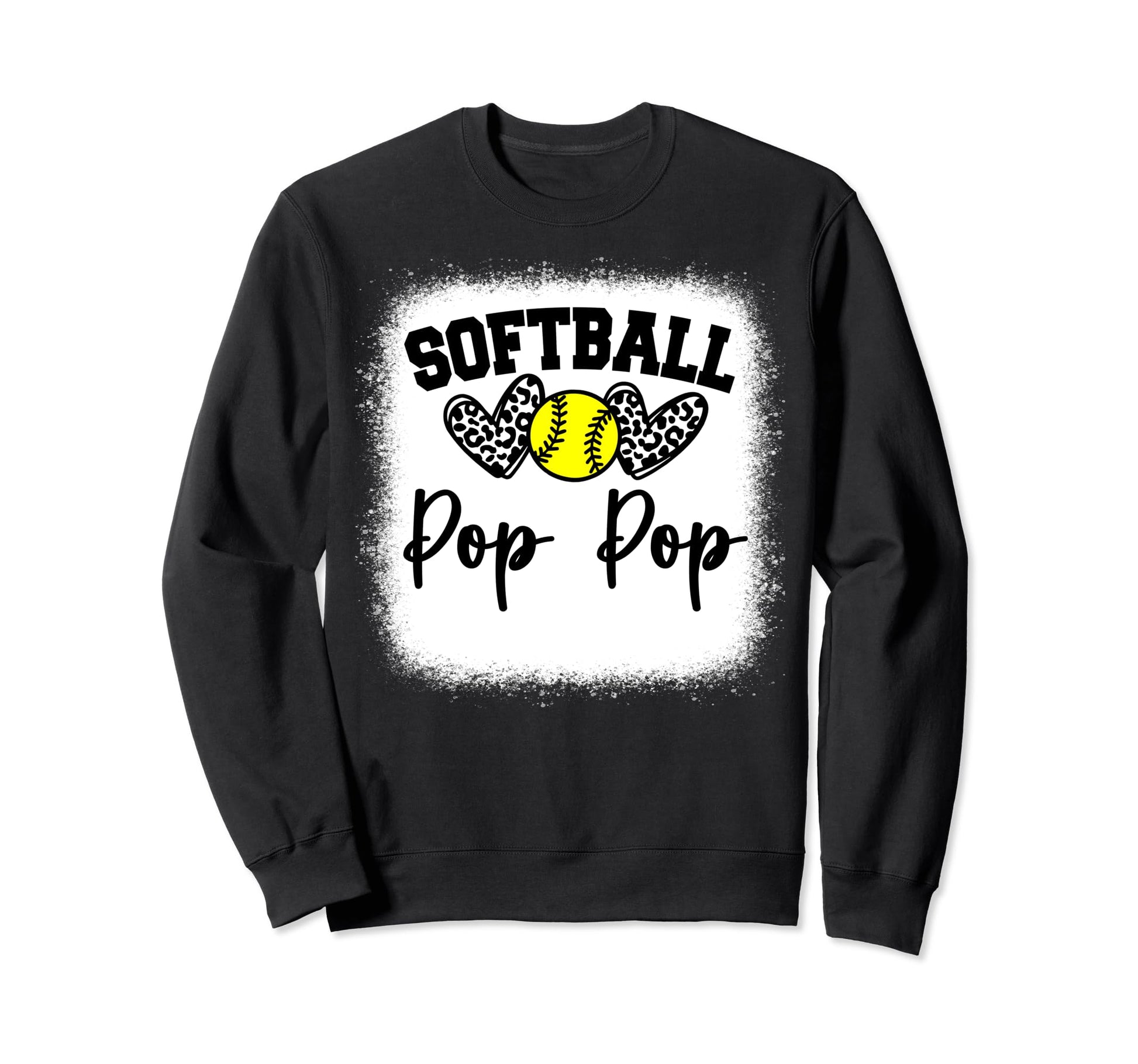 Personalized Softball Heart Pop Pop Sweatshirt - Aesthetic Graphic Unisex - T-Shirt, Sweatshirt, Hoodie