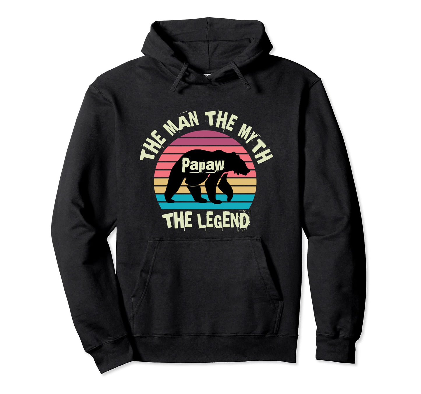 Papaw Myth Legend Dad Bear Hoodie - Aesthetic Graphic for Adults - T-Shirt, Sweatshirt, Hoodie