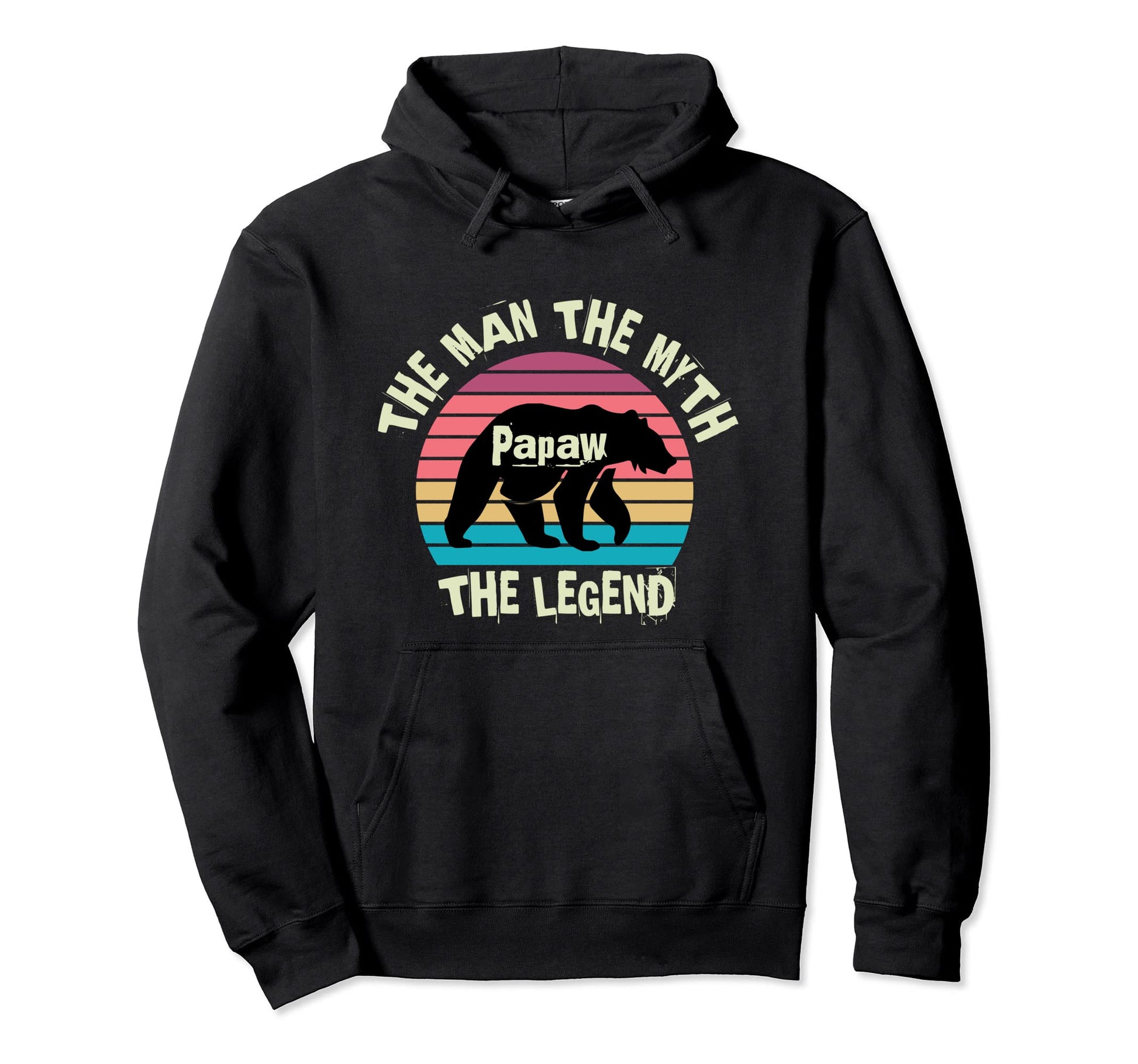 Papaw Myth Legend Dad Bear Hoodie - Aesthetic Graphic for Adults - T-Shirt, Sweatshirt, Hoodie