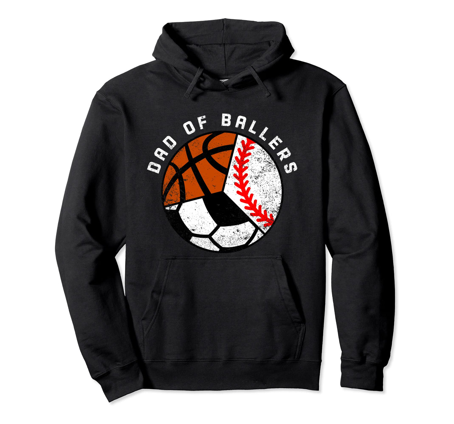 Dad Ballers Funny Baseball Soccer Hoodie - Casual Everyday Wear Unisex - T-Shirt, Sweatshirt, Hoodie