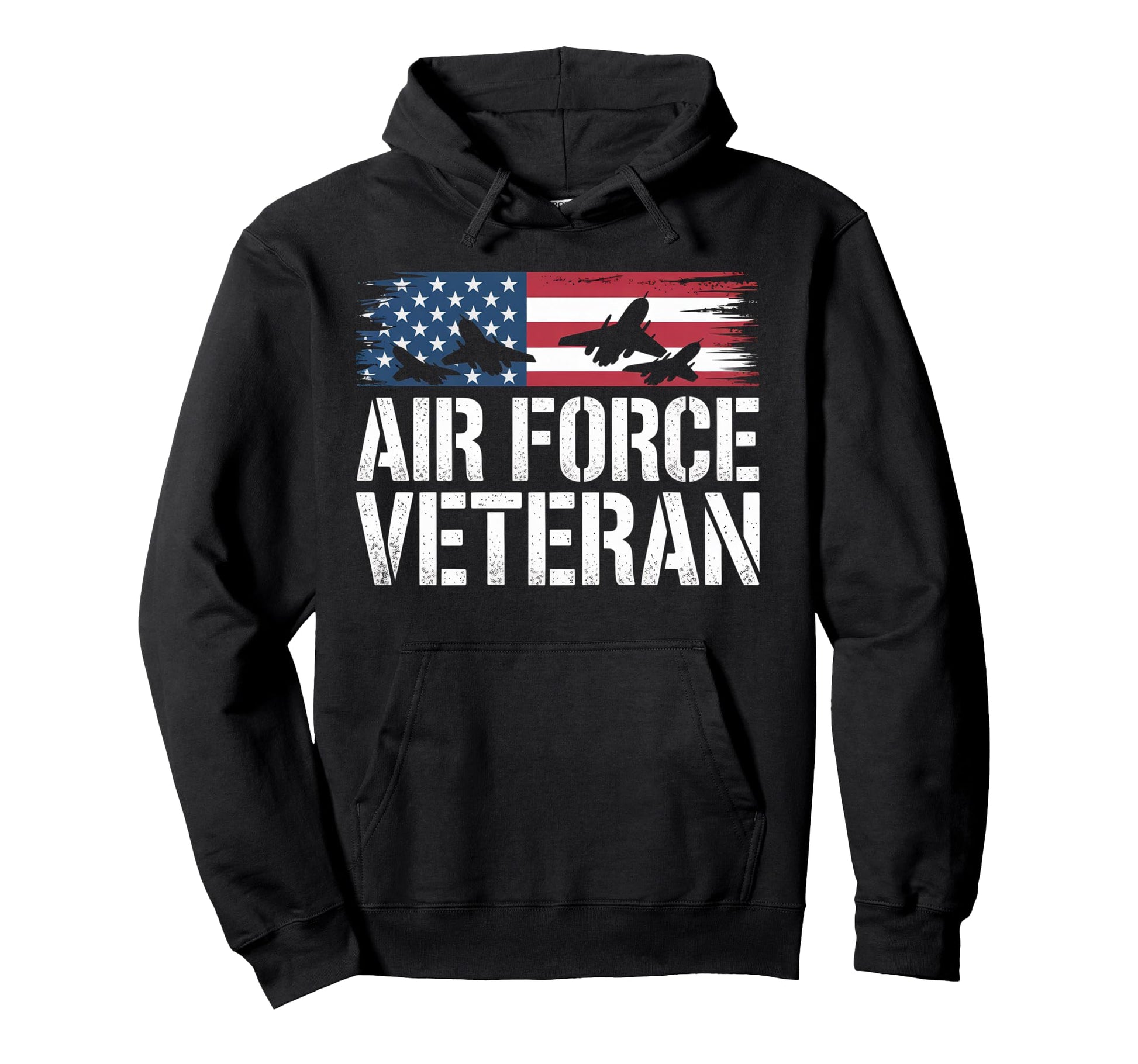 Air Force Veteran Us American Flag Dad Hoodie - Trendy Graphic Men Women - T-Shirt, Sweatshirt, Hoodie