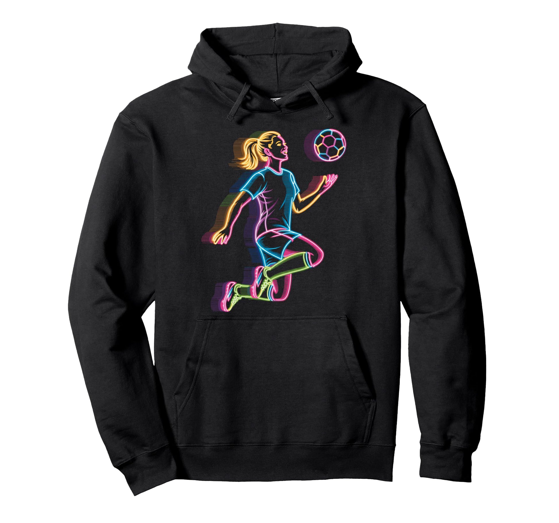 Colorful Funny Soccer Fan Dad Mom Hoodie - Casual Everyday Wear Unisex - T-Shirt, Sweatshirt, Hoodie