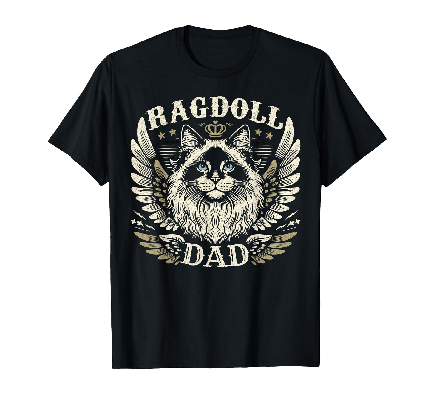 Ragdoll Dad Biker Wings Motorcycle Lover T-Shirt - Streetwear Style Unisex - T-Shirt, Sweatshirt, Hoodie