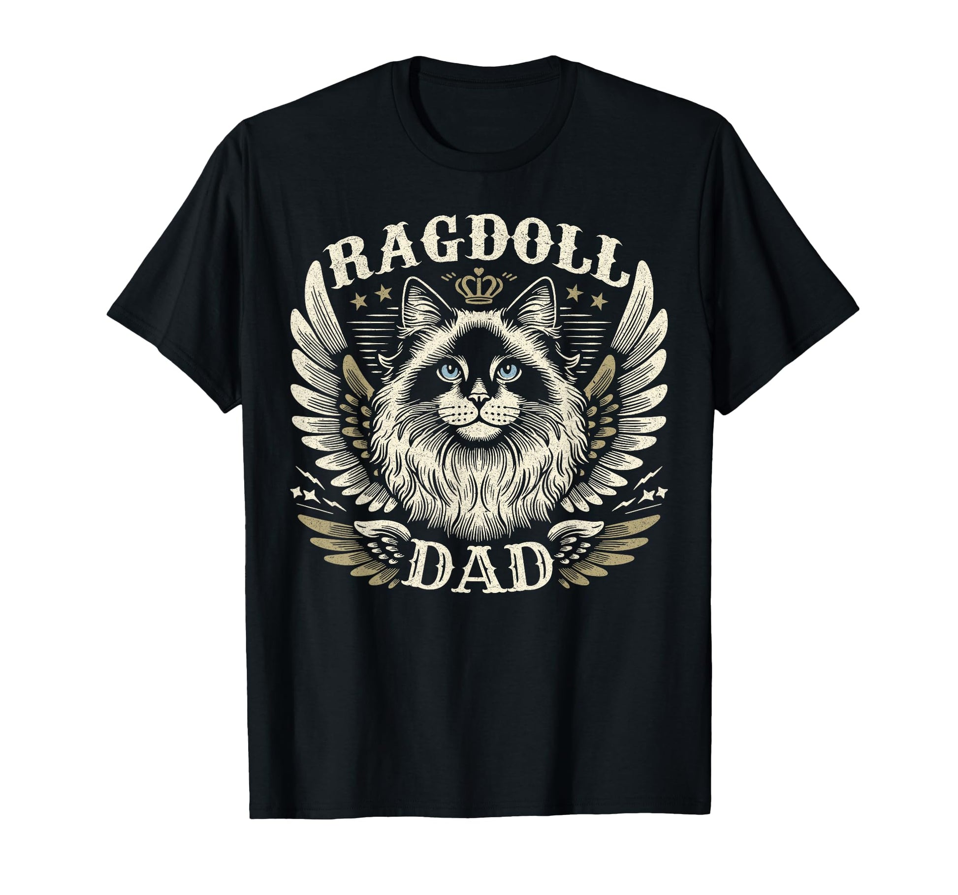 Ragdoll Dad Biker Wings Motorcycle Lover T-Shirt - Streetwear Style Unisex - T-Shirt, Sweatshirt, Hoodie