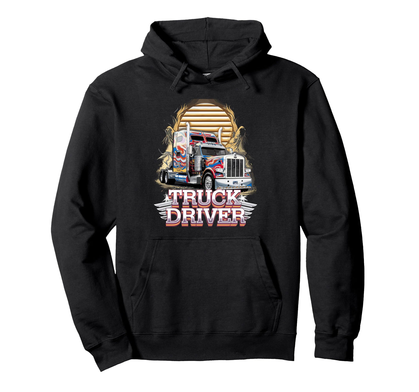 American Truckers Trucker Or Trucker Dad Hoodie - Custom Art Print Unisex - T-Shirt, Sweatshirt, Hoodie