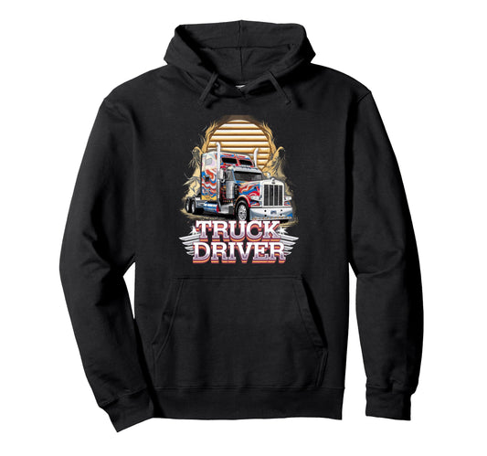 American Truckers Trucker Or Trucker Dad Hoodie - Custom Art Print Unisex - T-Shirt, Sweatshirt, Hoodie
