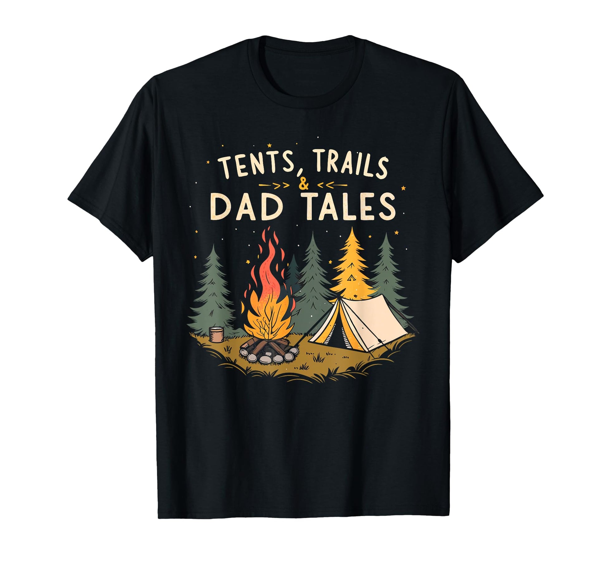 Tents Trails And Dad Tales Hiking Sweatshirt - Trendy Graphic for Adults - T-Shirt, Sweatshirt, Hoodie