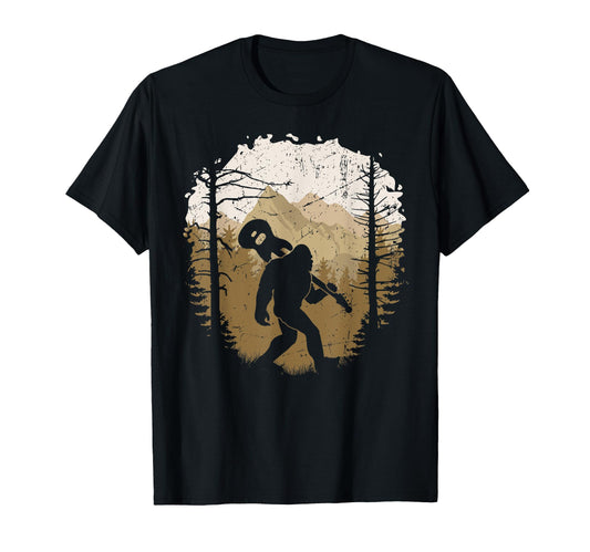 Bigfoot Electric Guitar Funny T-Shirt - Custom Art Print for Adults - T-Shirt, Sweatshirt, Hoodie