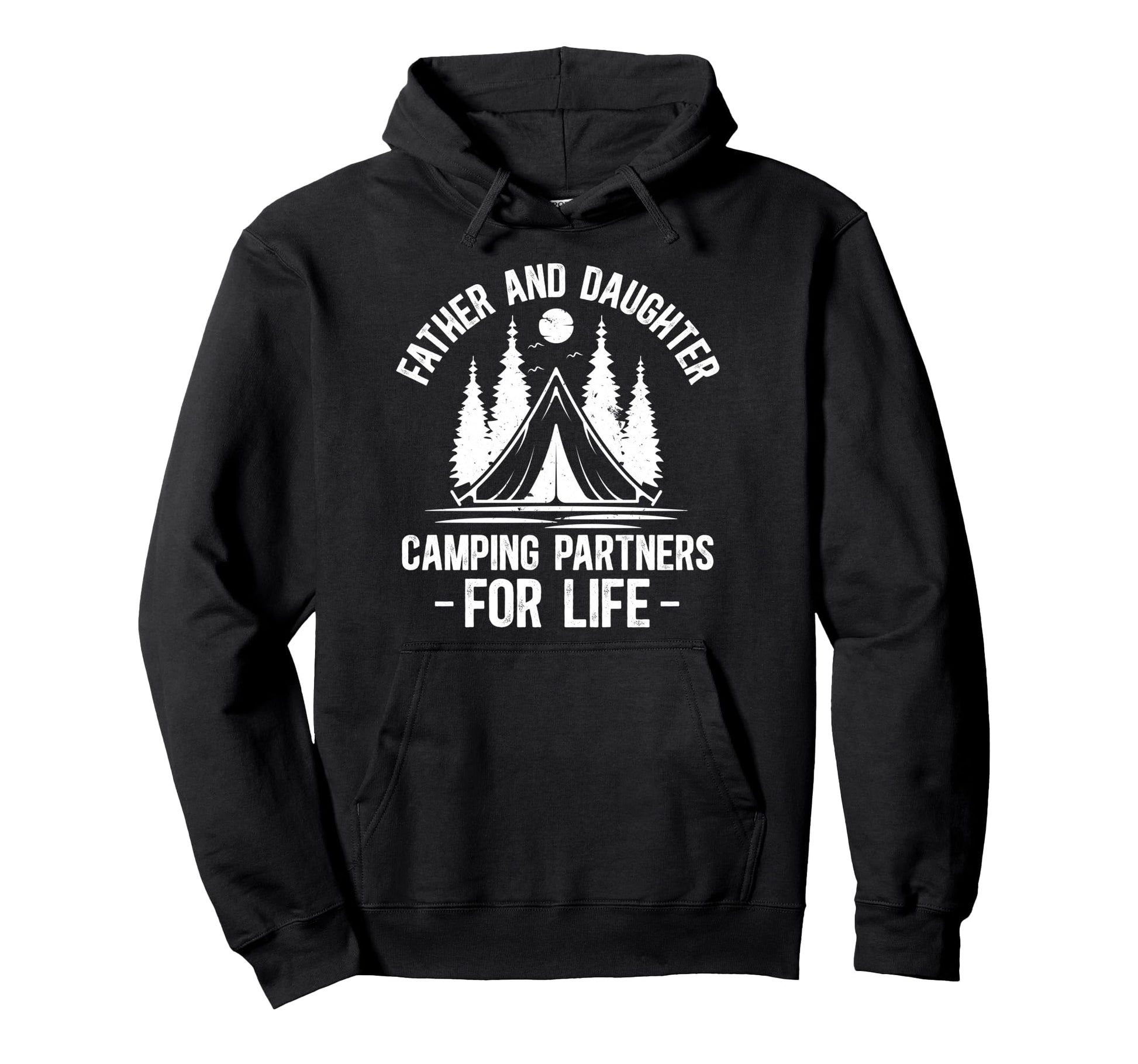 Father And Daughter Camping Buddies Dad Hoodie - Graphic Print for Adults - T-Shirt, Sweatshirt, Hoodie