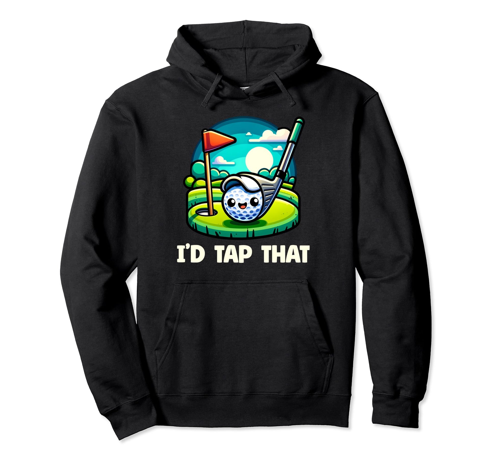 Funny Id Tap That Golfing Gag Fore Dad Hoodie - Novelty Apparel for Adults - T-Shirt, Sweatshirt, Hoodie
