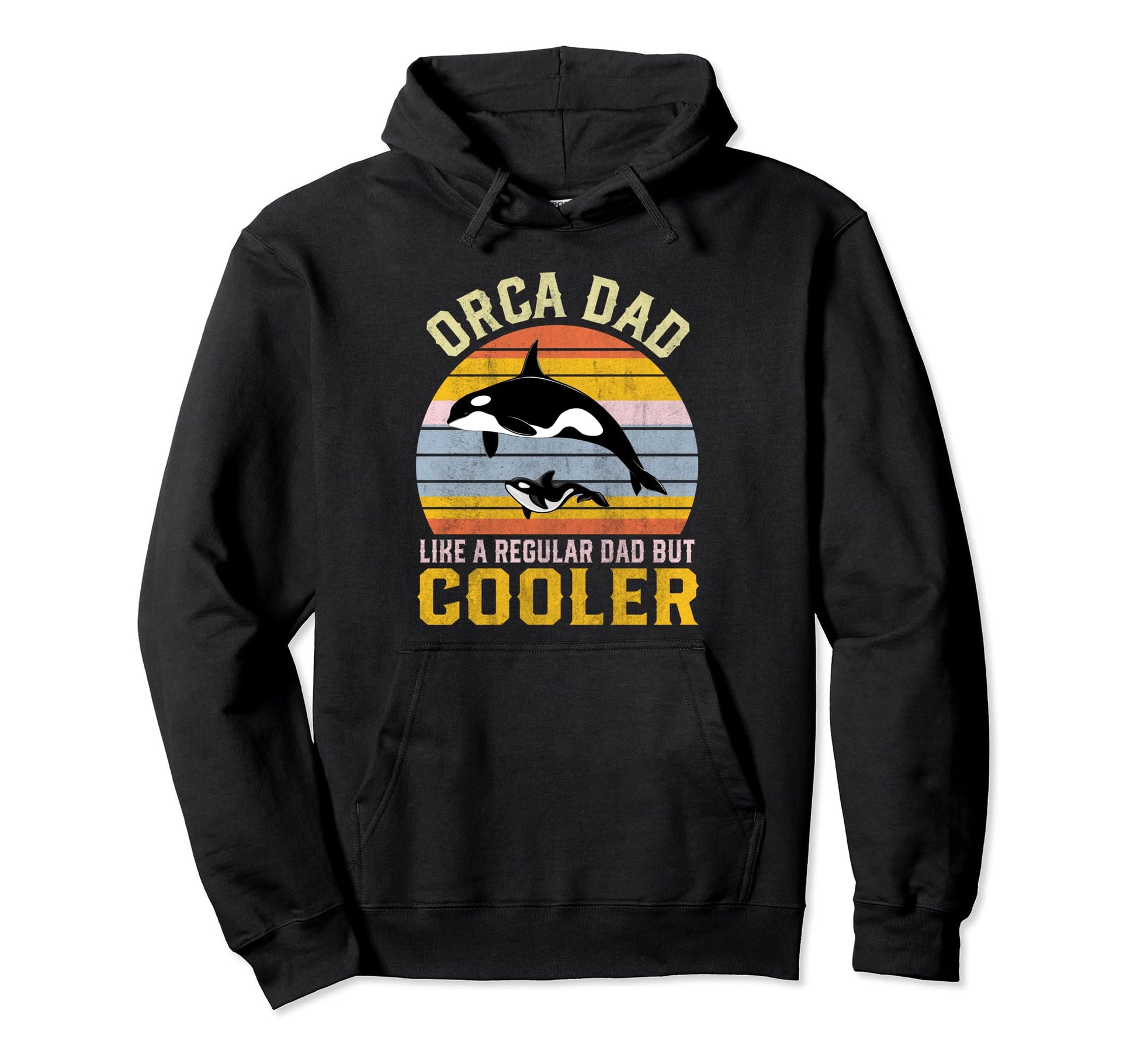 Orca Dad Like Regular Dad But Cooler Hoodie - Custom Art Print Unisex - T-Shirt, Sweatshirt, Hoodie