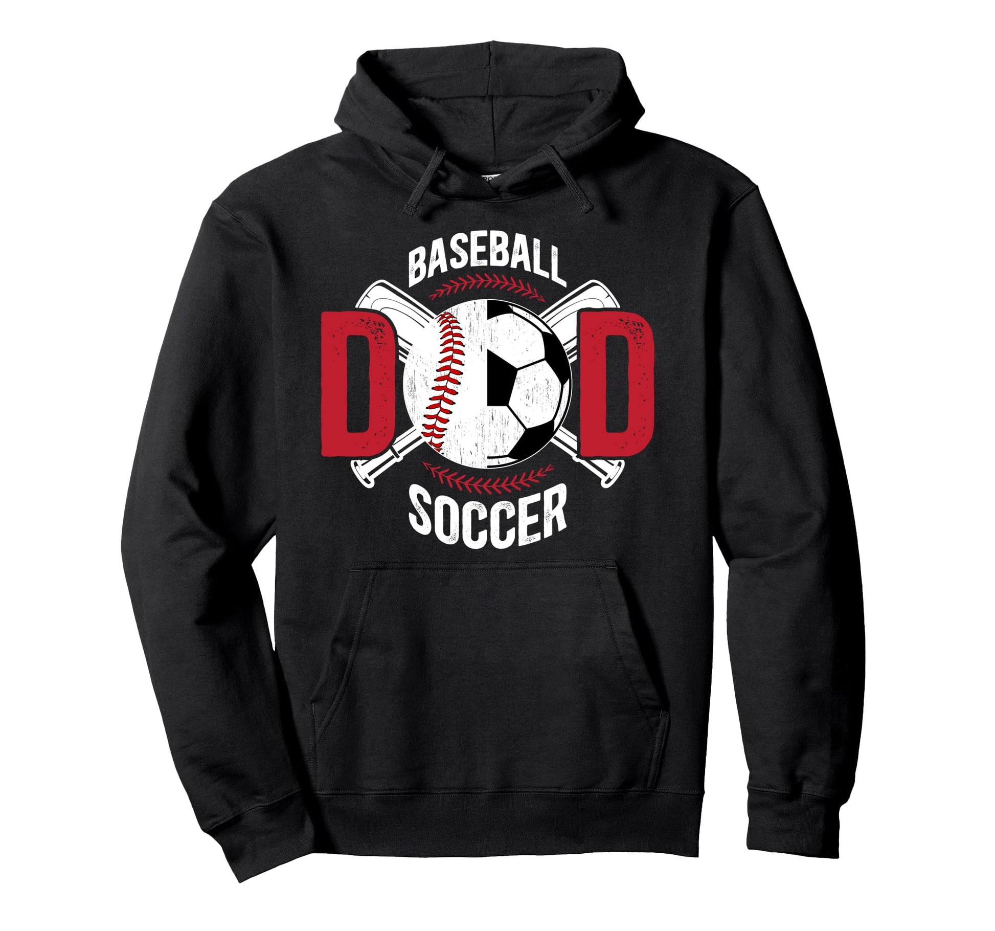 Baseball Soccer Dad Soccer Baseball Player Hoodie - Graphic Print Unisex - T-Shirt, Sweatshirt, Hoodie