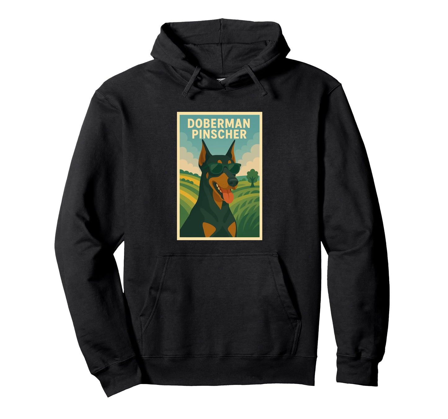 Doberman Pinscher Art Minimalist Pop Hoodie - Minimalist Print Men Women - T-Shirt, Sweatshirt, Hoodie