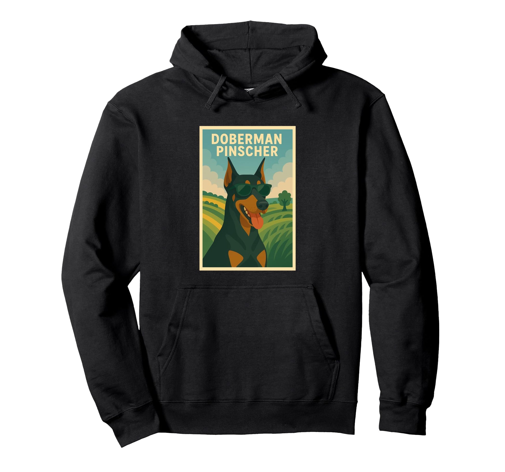 Doberman Pinscher Art Minimalist Pop Hoodie - Minimalist Print Men Women - T-Shirt, Sweatshirt, Hoodie