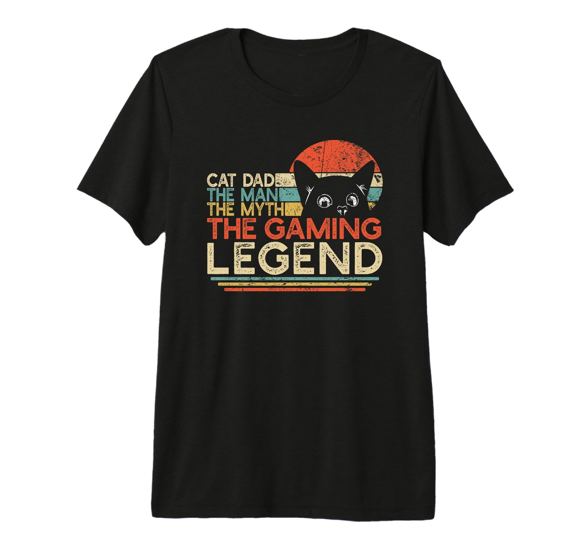 Video Game Player Cat Dad Myth T-Shirt - Casual Everyday Wear for Adults - T-Shirt, Sweatshirt, Hoodie