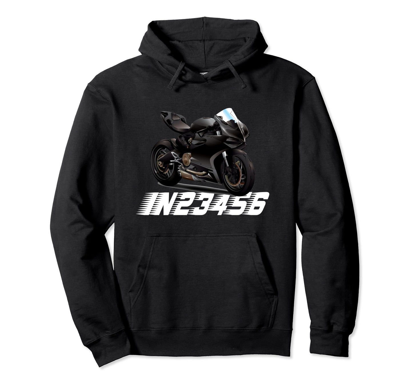 Motorcyclist Sportbike Motorcycle 1N23456 Hoodie - Aesthetic Graphic Unisex - T-Shirt, Sweatshirt, Hoodie